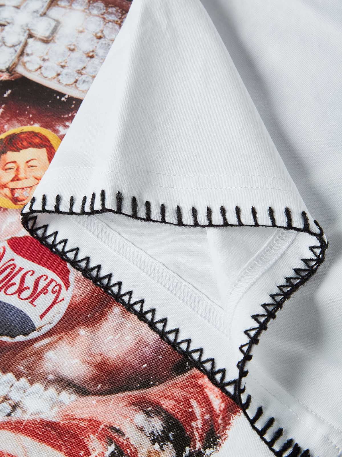 NOISSEY FLAG LEOPARD LIPS - ICED OUT DIY BADGE TEE