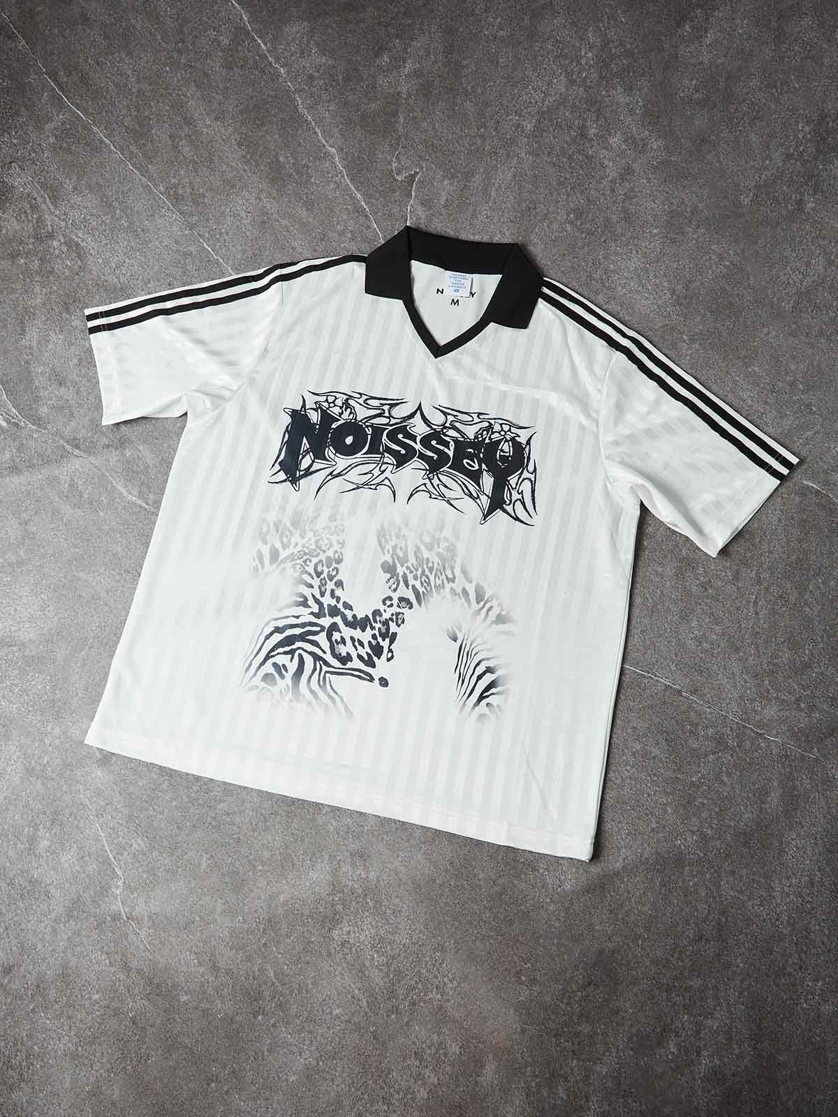 NOISSEY ATHLETIC FIT TRIBAL TOTEM GOTHIC CROSS SOCCER JERSEY