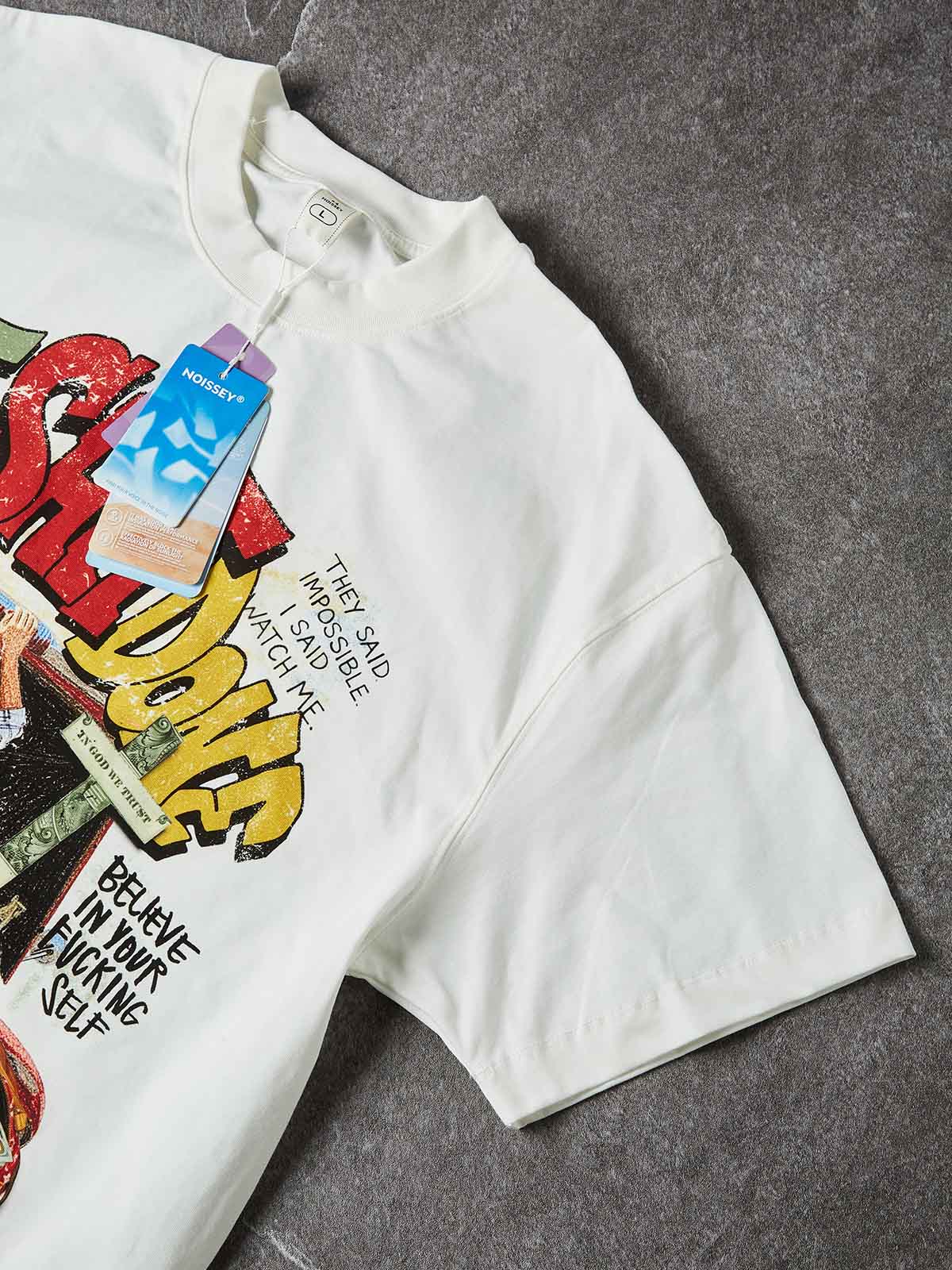 NOISSEY VINTAGE CARTOON STYLE "GET SHIT DONE"  GRAPHIC T-SHIRT