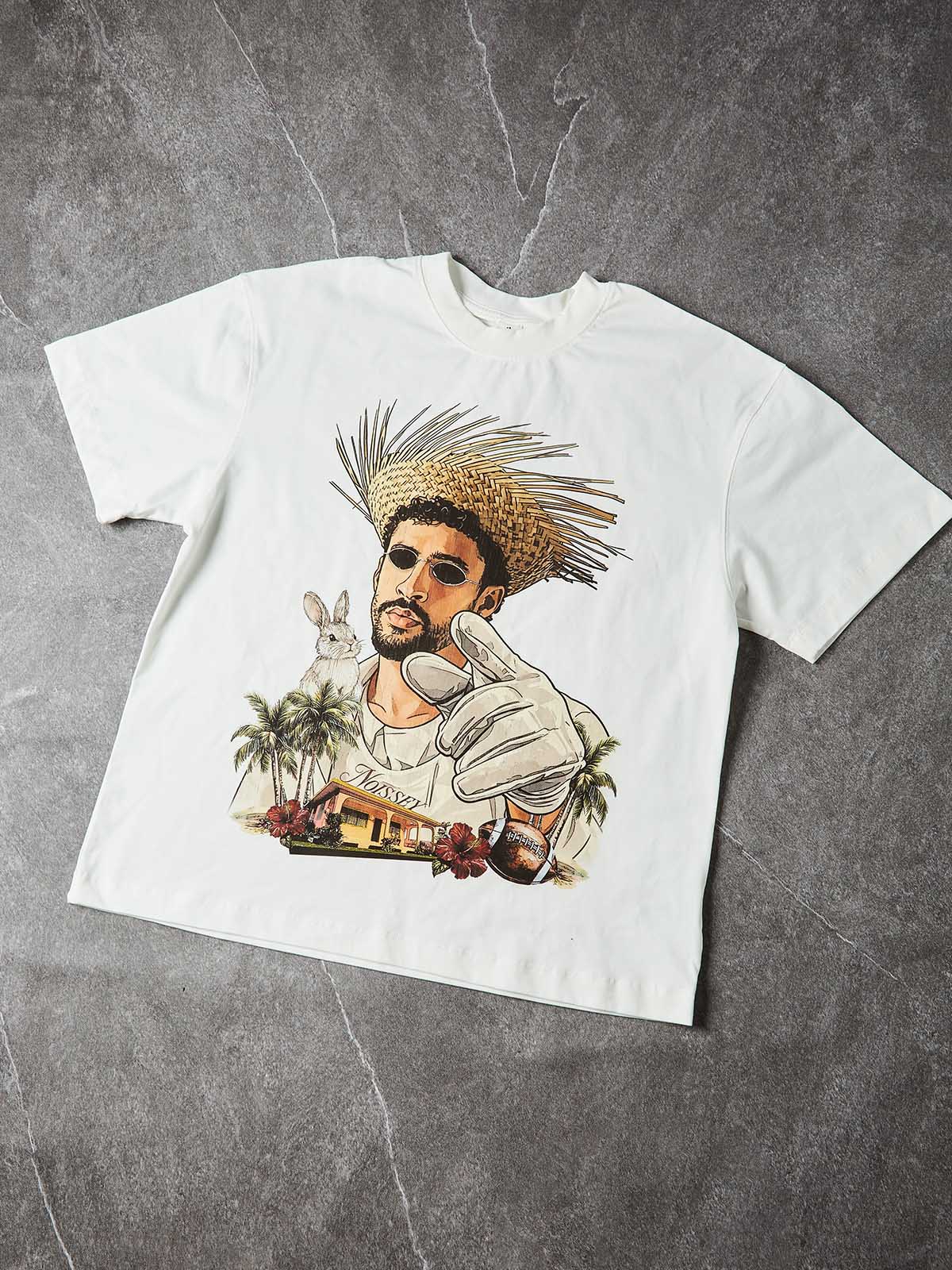 NOISSEY TROPICAL CHARACTER ART PRINT OVERSIZED T-SHIRT