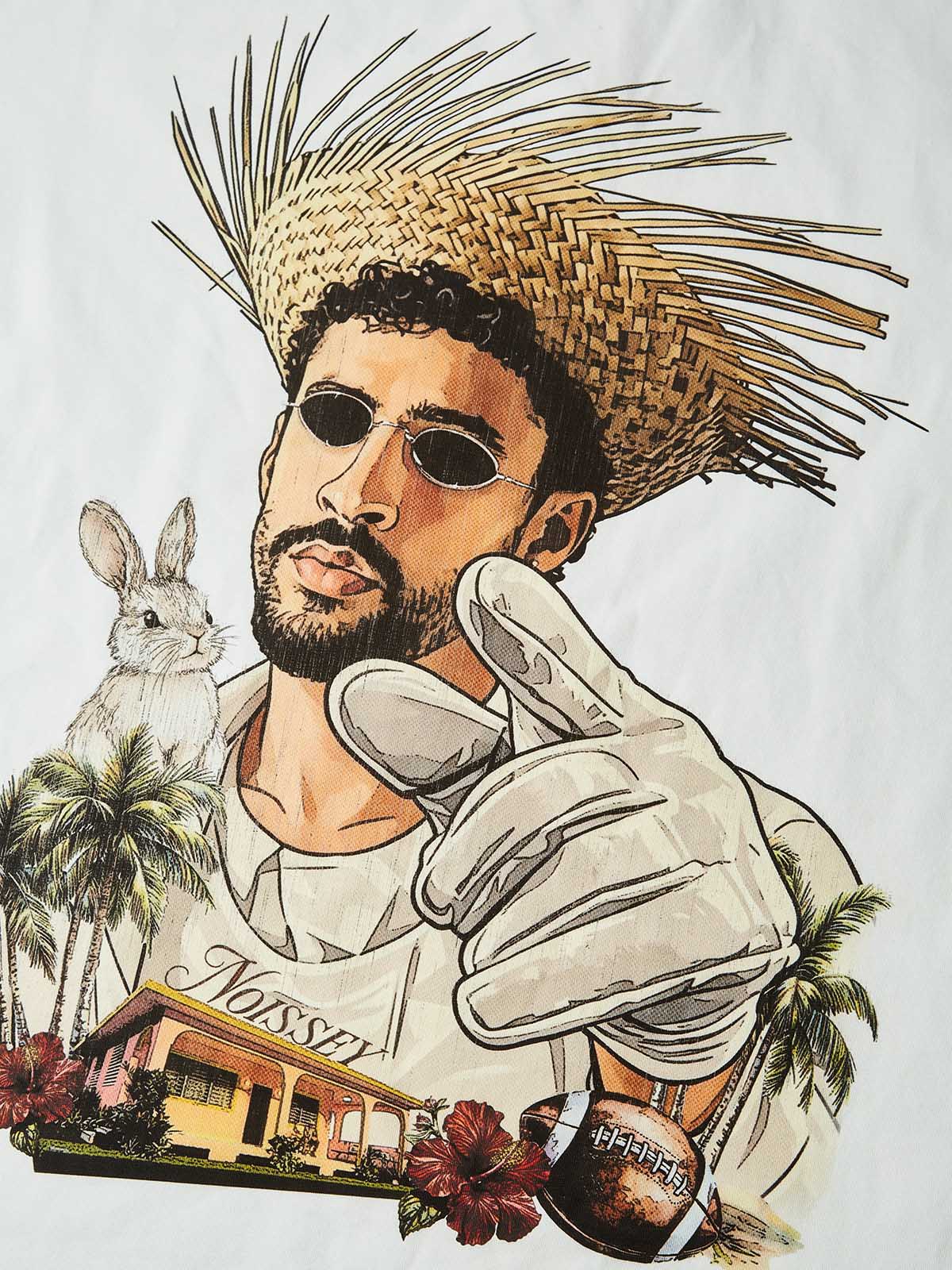 NOISSEY TROPICAL CHARACTER ART PRINT OVERSIZED T-SHIRT