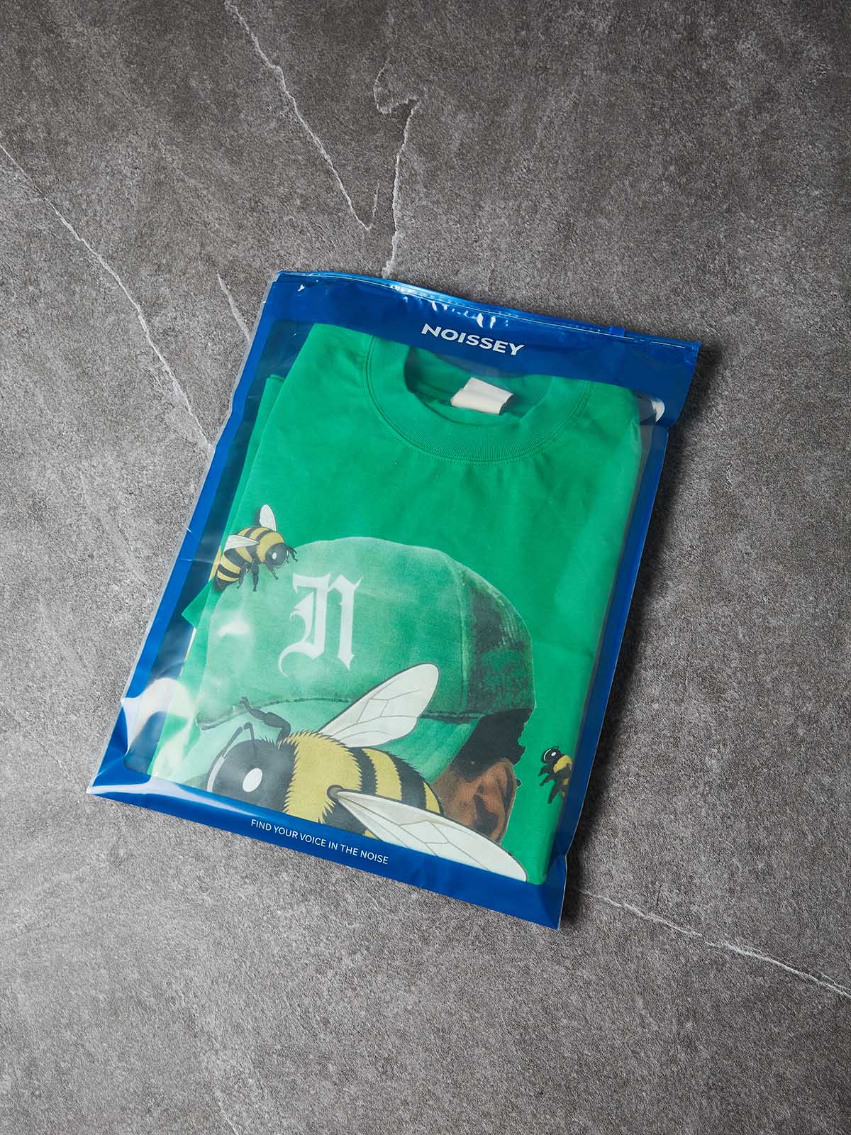 NOISSEY "Surrealist Bee" Green Tee - Boxy Graphic T-Shirt