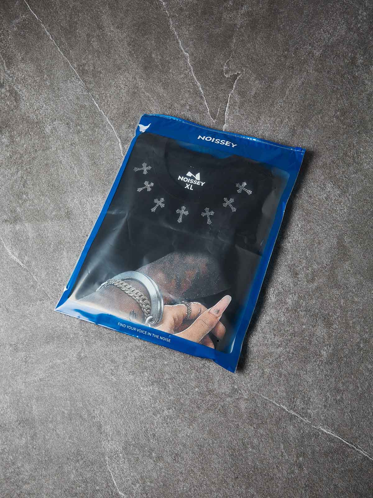 NOISSEY "TILL DEATH DO US PART" COUPLE ART PRINT TANK TOP WITH RHINESTONE DETAILS