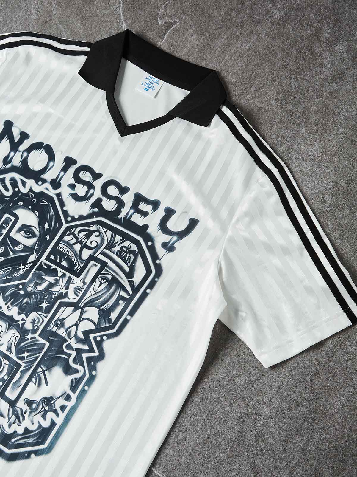 NOISSEY BLOKECORE STYLE CHICANO TATTOO GRAPHIC SOCCER JERSEY 23
