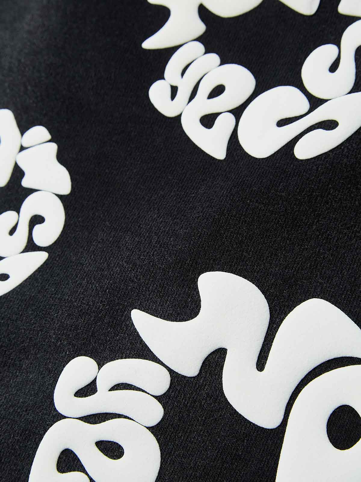 NOISSEY MONO-BLOOM ART PRINT VINTAGE DISTRESSED SWEAT SHORTS