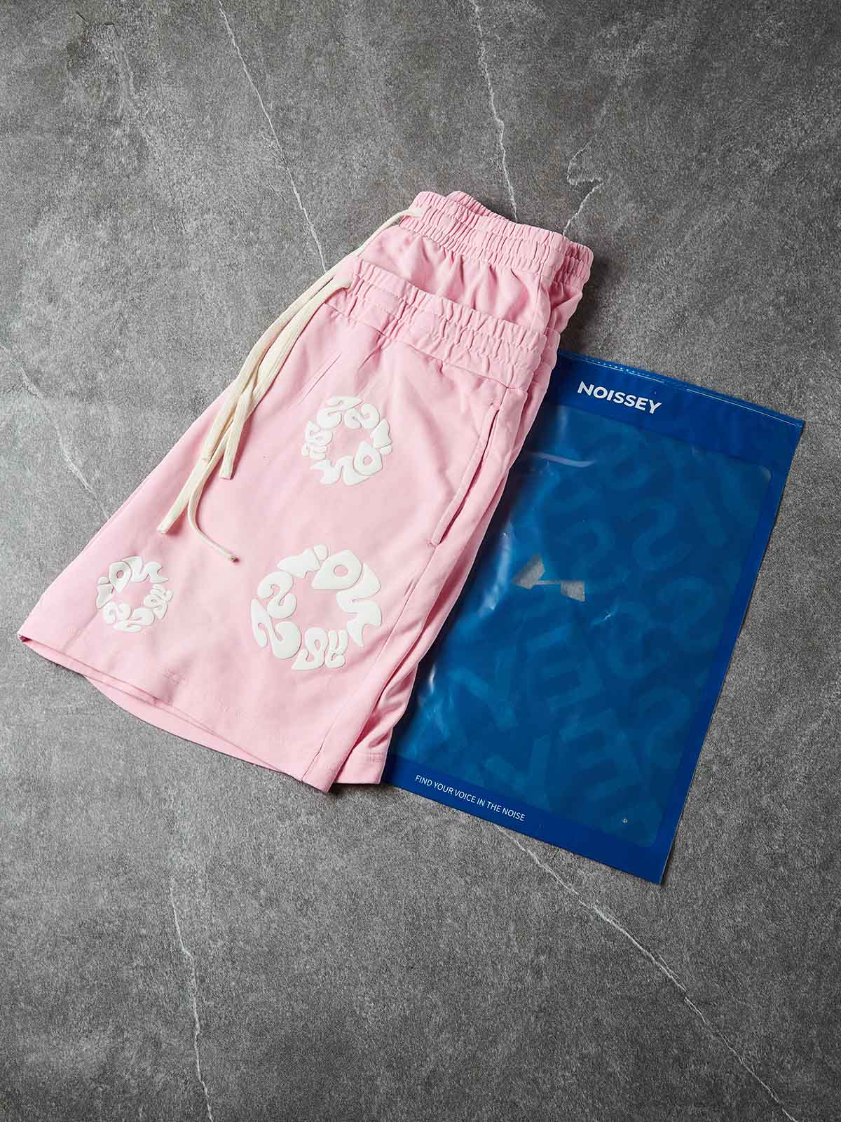 NOISSEY MONO-BLOOM ART PRINT VINTAGE DISTRESSED SWEAT SHORTS