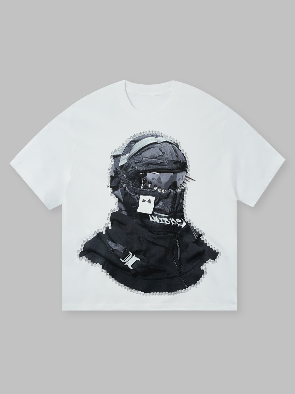 BOUNCE BACK© Black Shattered Collage Face Mask T-shirt