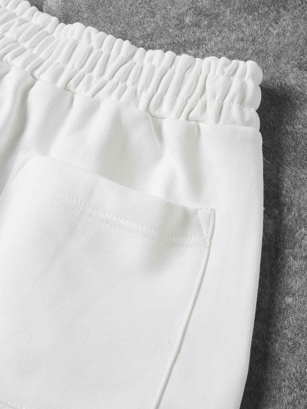 NOISSEY RIDE OR DIE BOXY HEAVYWEIGHT MOTOR ART SHORTS - CLOUD WHITE