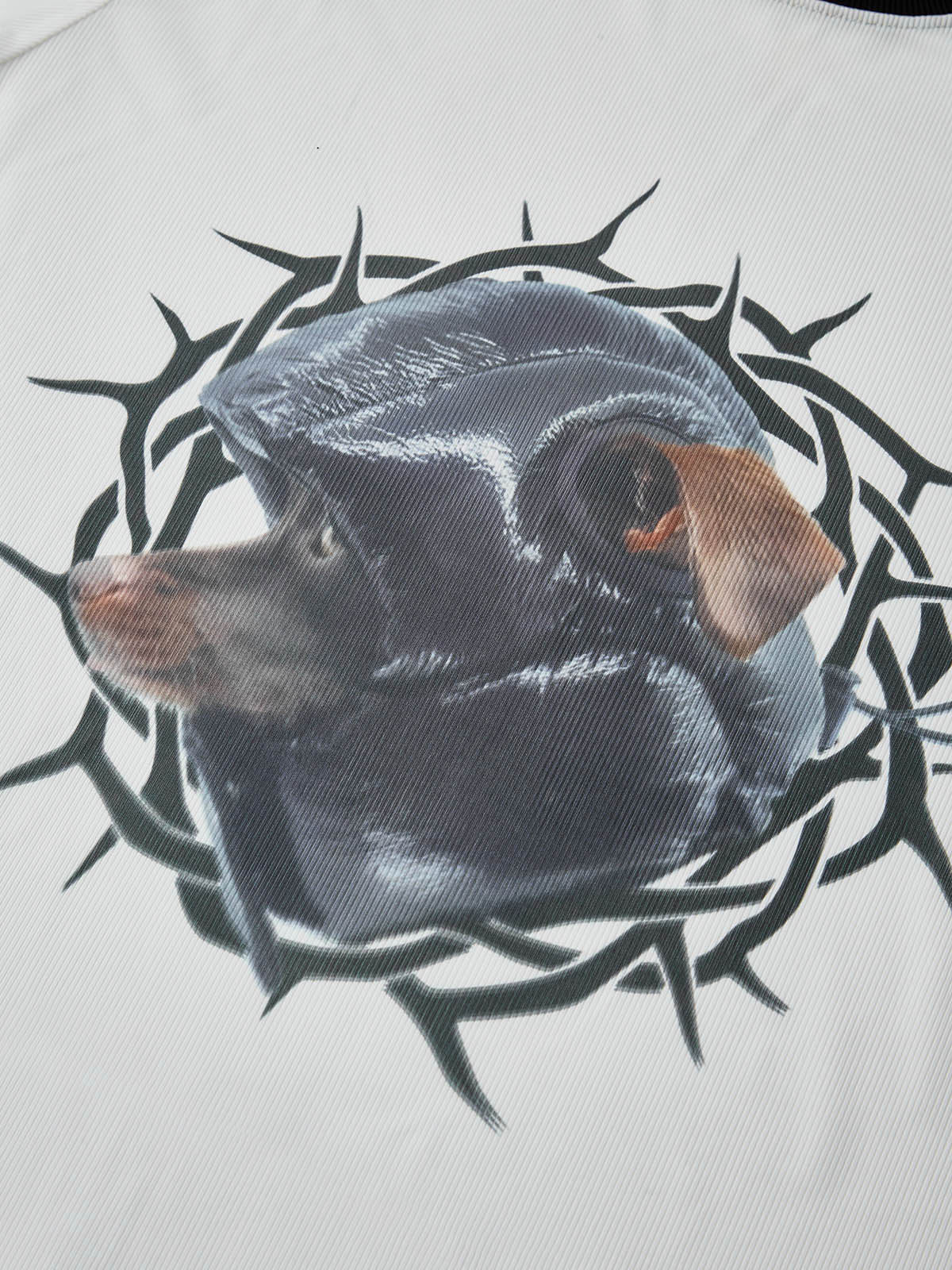 T-shirt imprimé chien boxeur BOUNCE BACK©