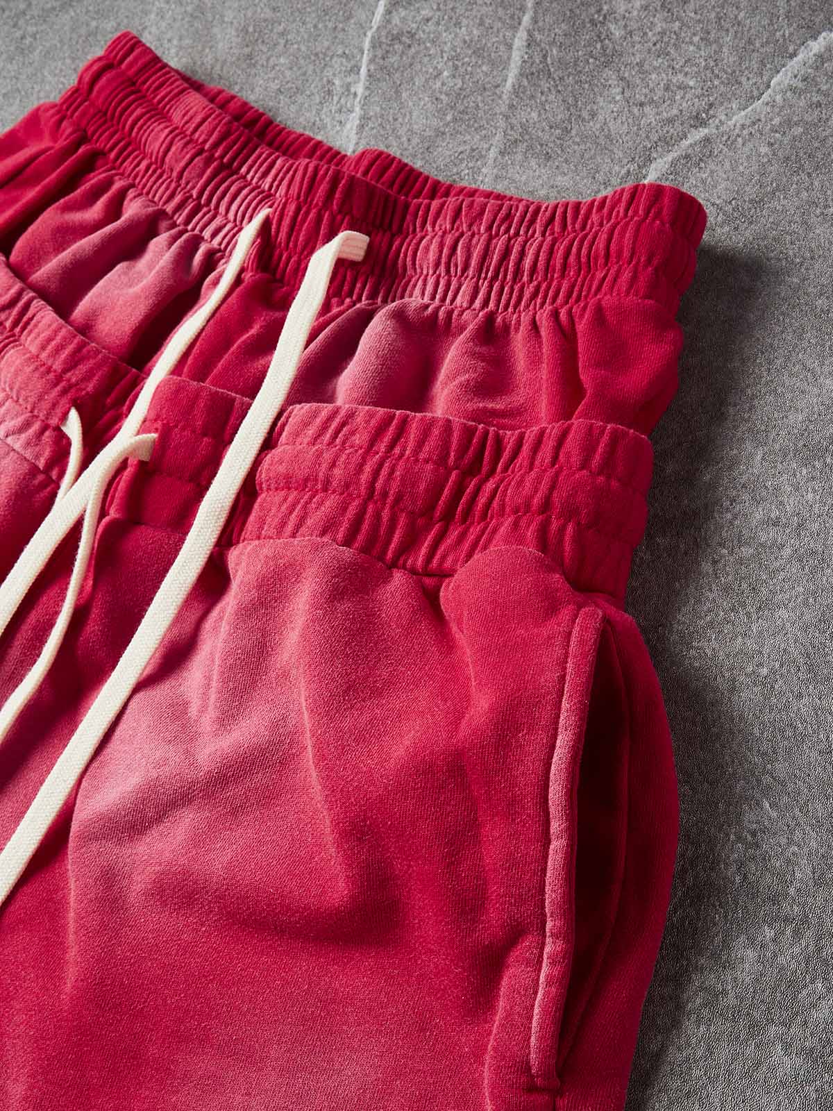 NOISSEY Rhinestone Gothic Cross Heavy Sweat Shorts - 4 Colors Available