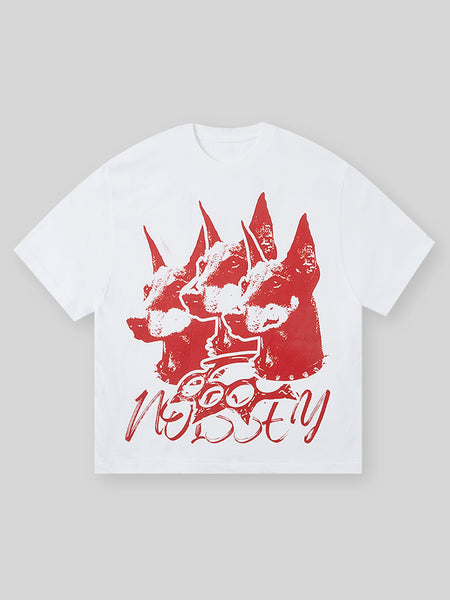 BOUNCE BACK© Three Doberman Red T-Shirt – NOISSEY