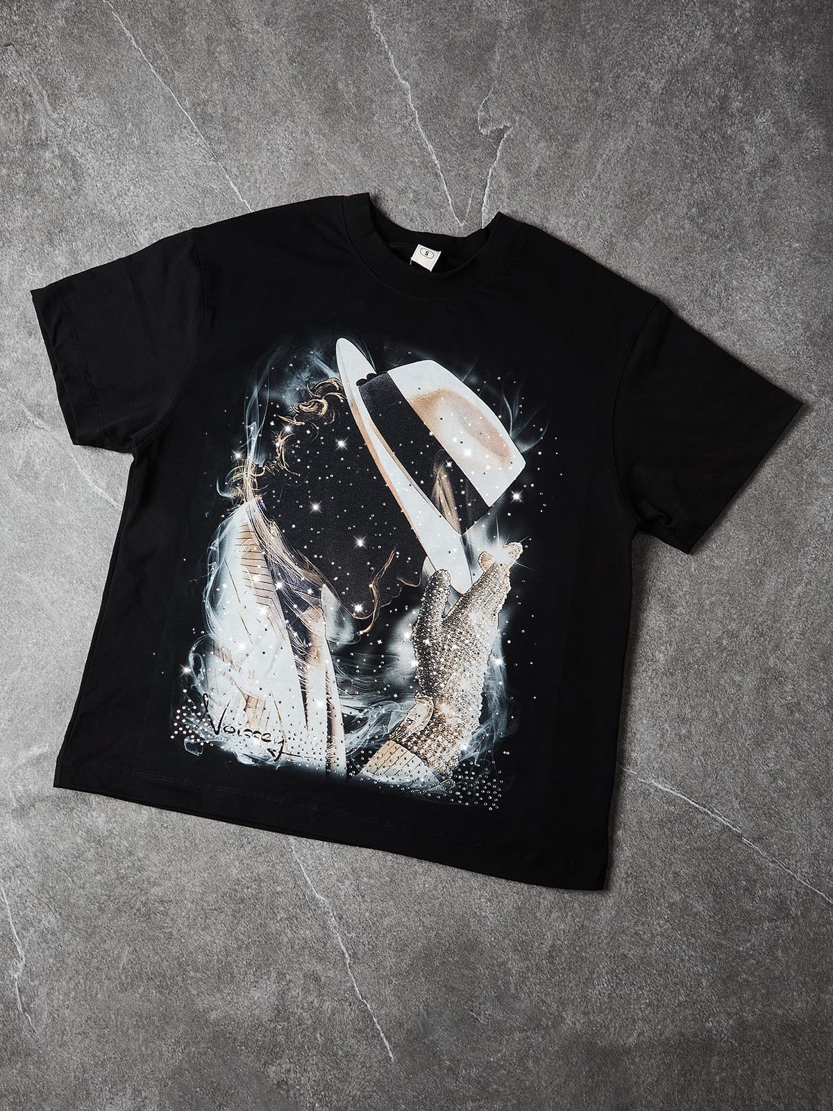 NOISSEY "Radiant Legend" Shimmering Smoke & Diamond Art Heavyweight T-Shirt