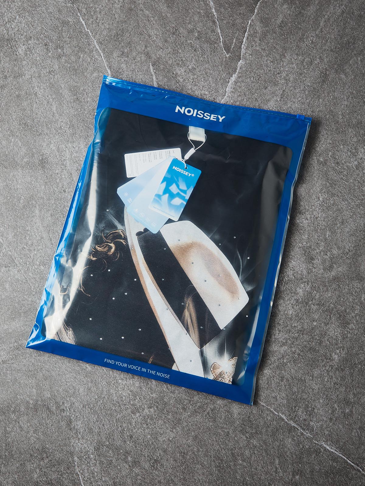 NOISSEY "Radiant Legend" Shimmering Smoke & Diamond Art Heavyweight T-Shirt