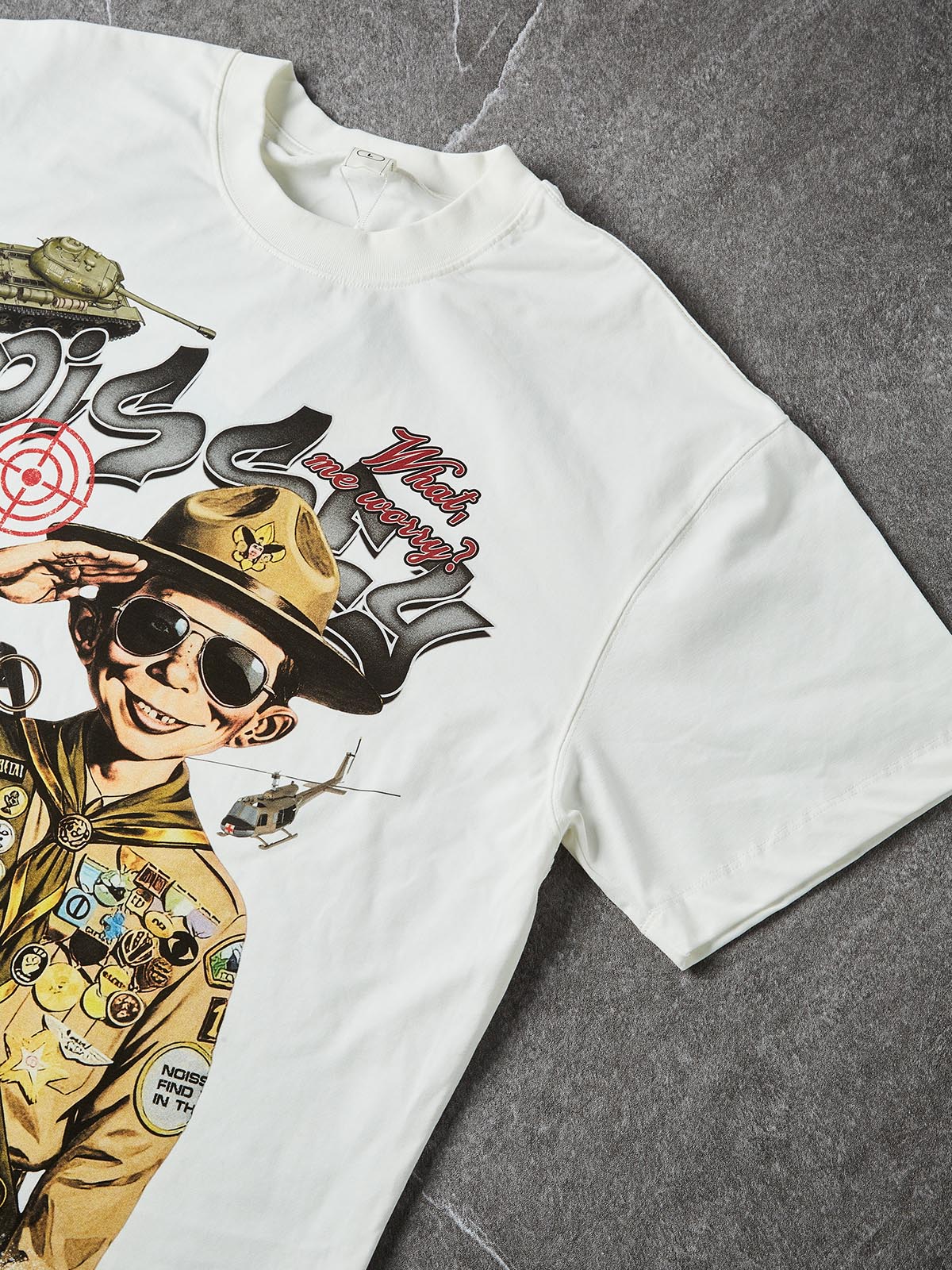 NOISSEY "Bad Boy Scout" Graffiti Art Print Oversized T-Shirt