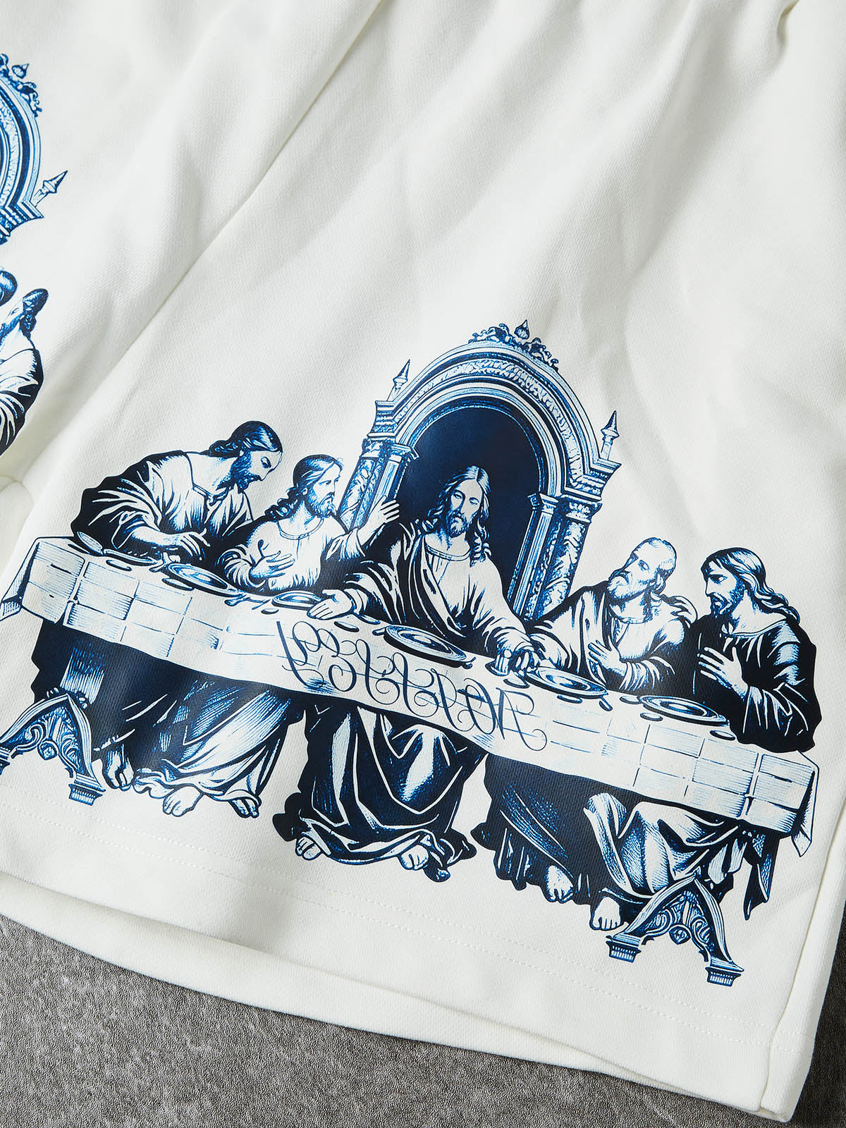 NOISSEY "The Last Supper" Classical Art Graphic Heavyweight Wide-Leg Sweatpants