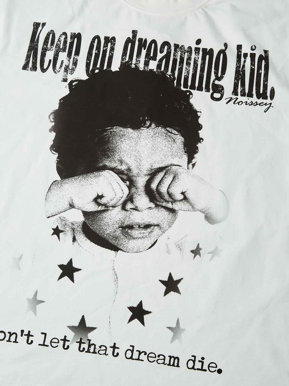 NOISSEY "Dreaming Kid" Vintage Graphic Art Heavyweight T-Shirt