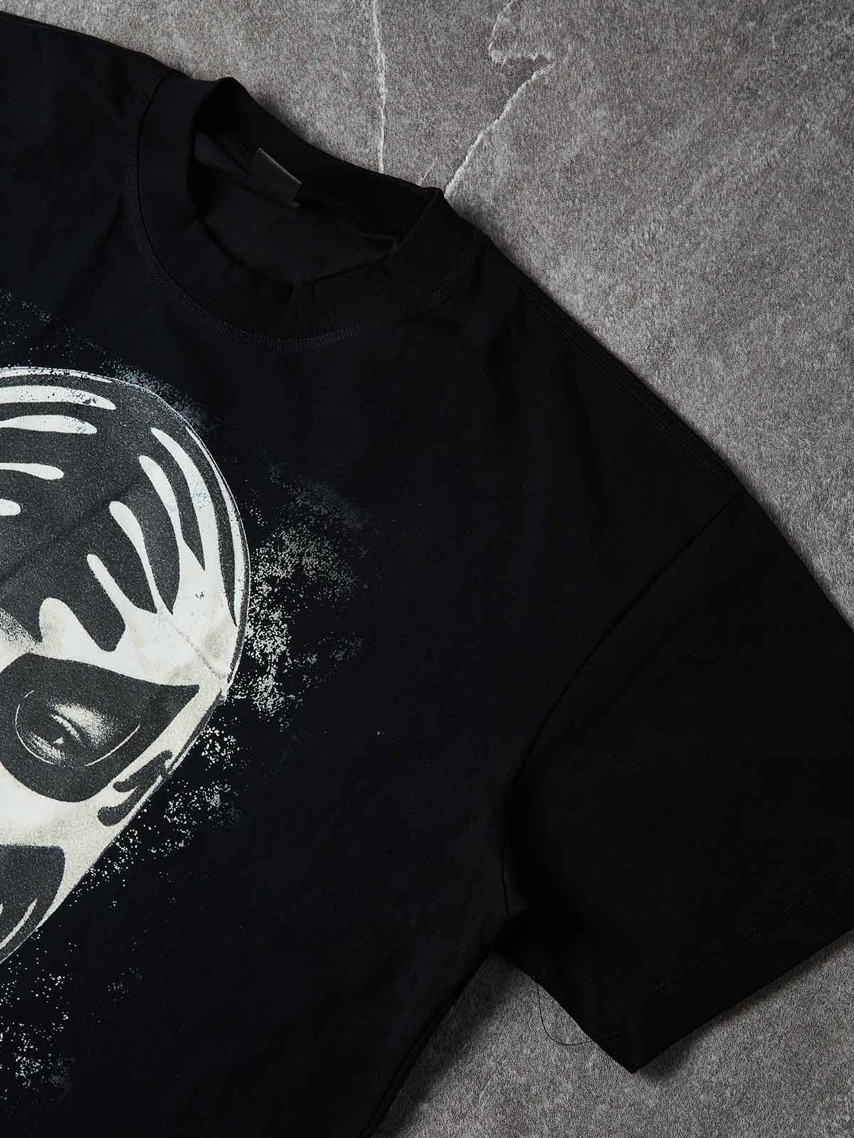 NOISSEY "The Masked Soul" Luchador Mask & Grillz Graphic Distressed T-Shirt