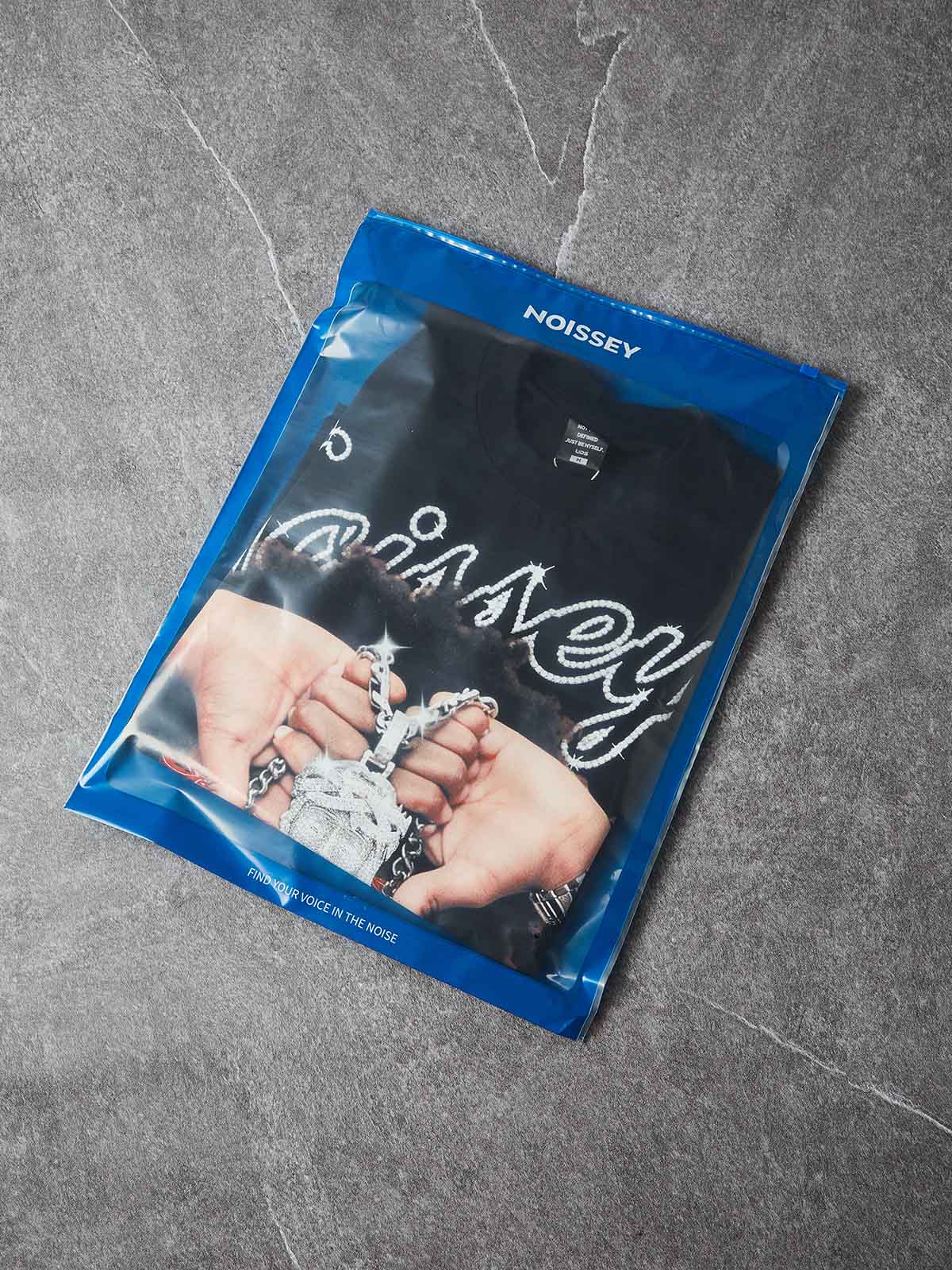 NOISSEY "Blind Faith" Child & Jesus Piece Graphic Rhinestone Heavyweight T-Shirt