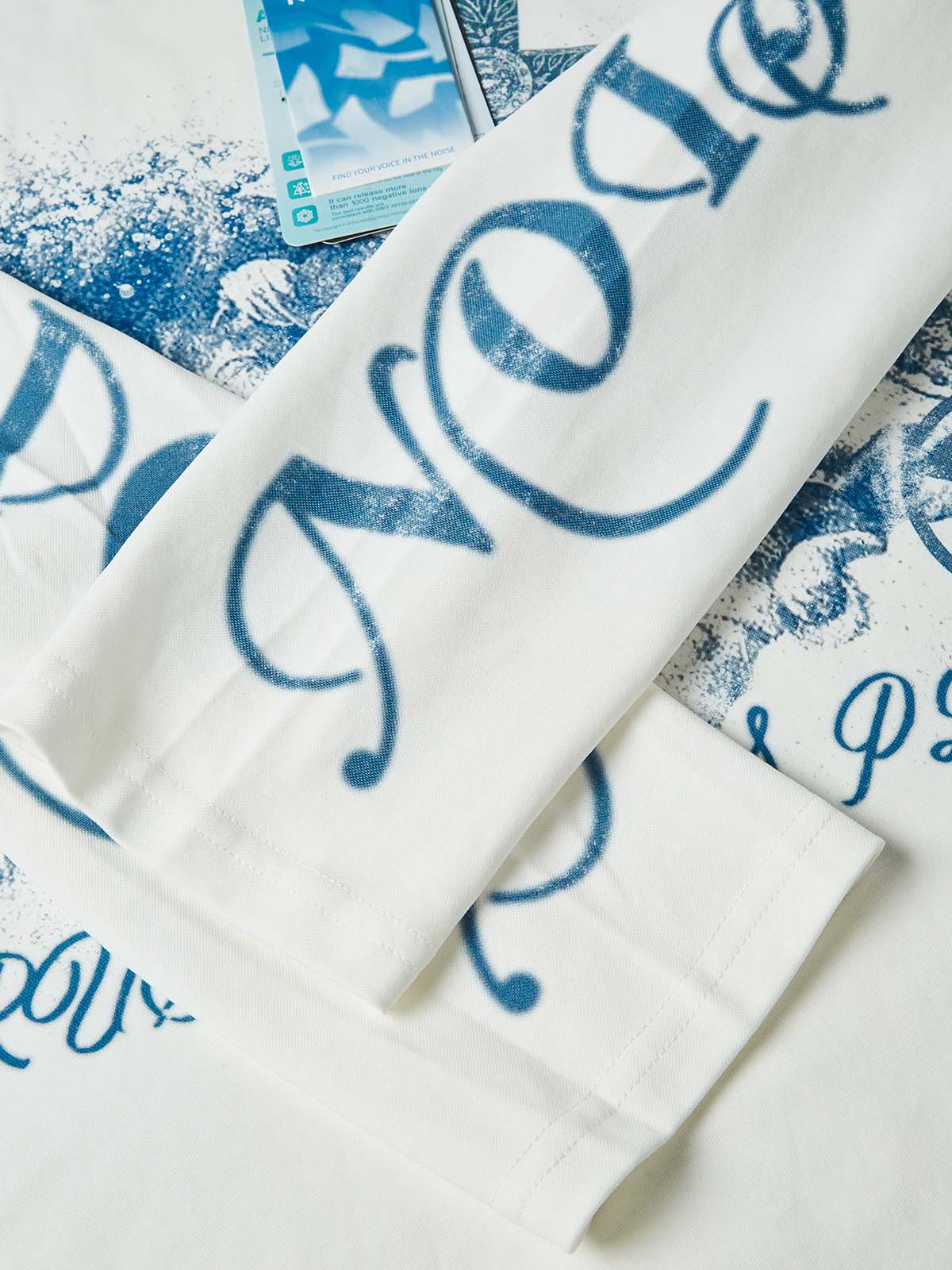 TRUST GOD’S PLAN" ARCHIVAL PRINT CREWNECK – VINTAGE BLUE OVERSIZED LONG SLEEVE