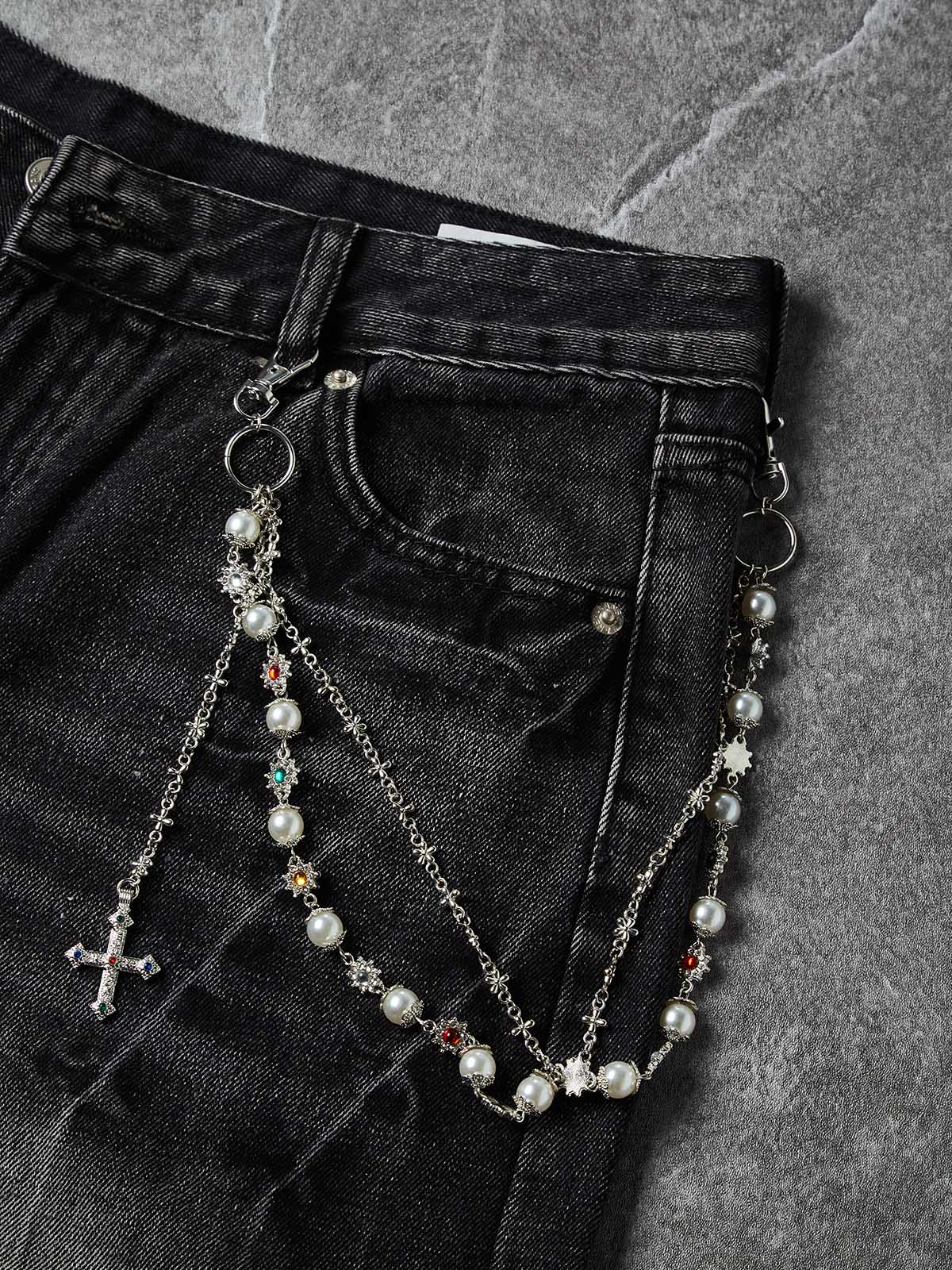 NOISSEY ARCHIVAL WASHED DENIM SHORTS — CHAIN EDITION