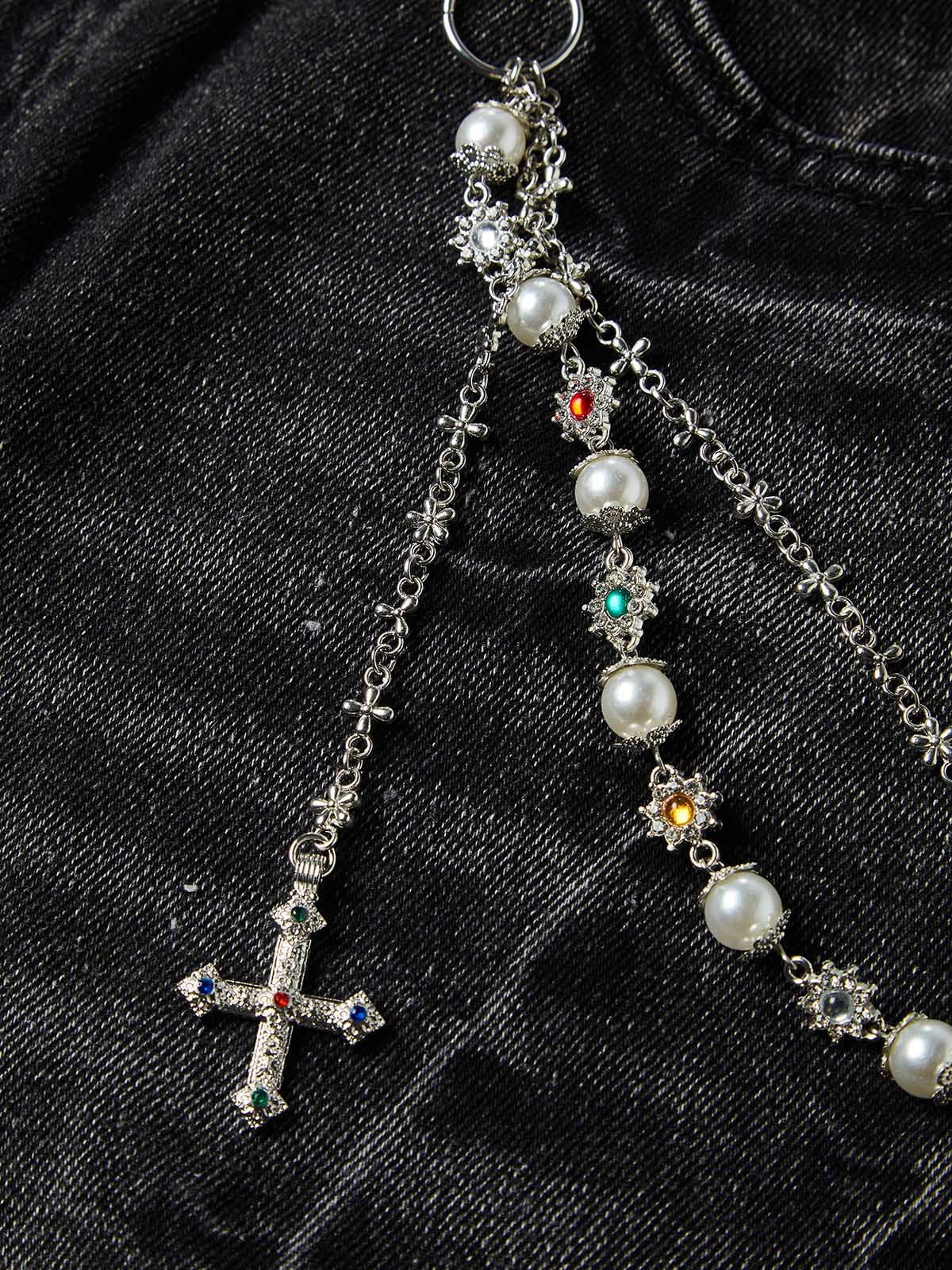 NOISSEY ARCHIVAL WASHED DENIM SHORTS — CHAIN EDITION