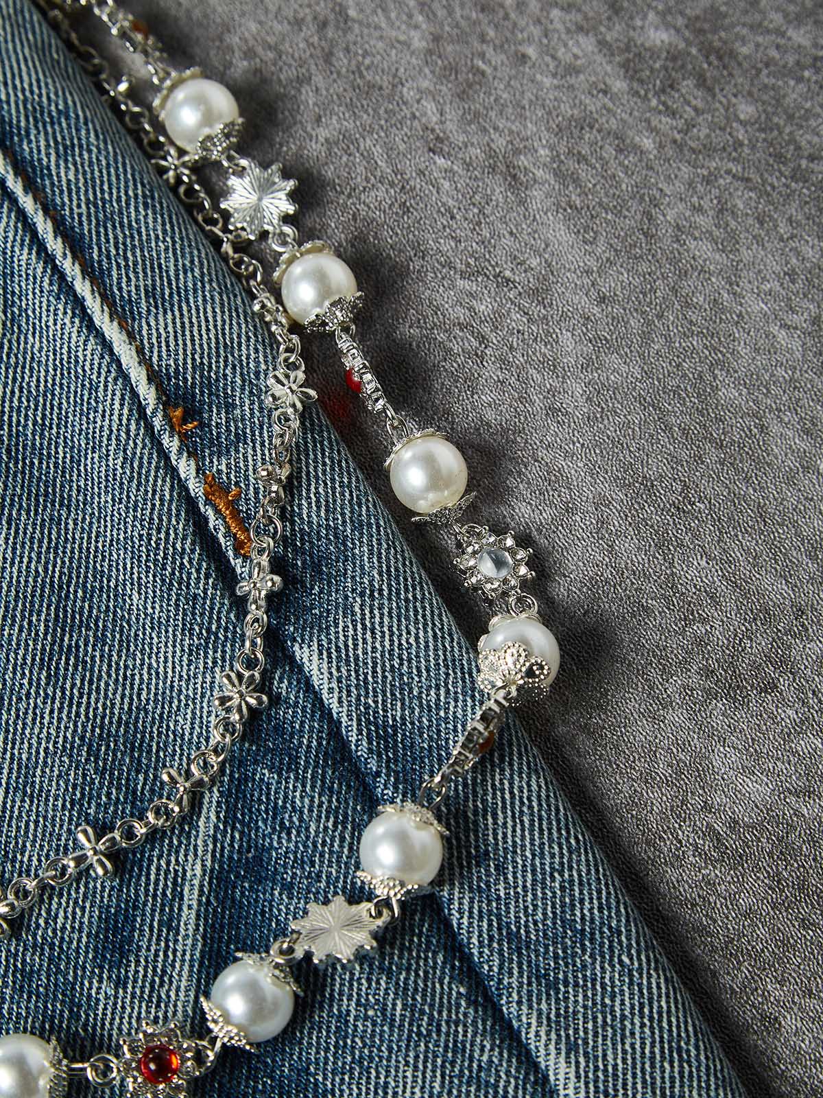 NOISSEY ARCHIVAL WASHED DENIM SHORTS — CHAIN EDITION