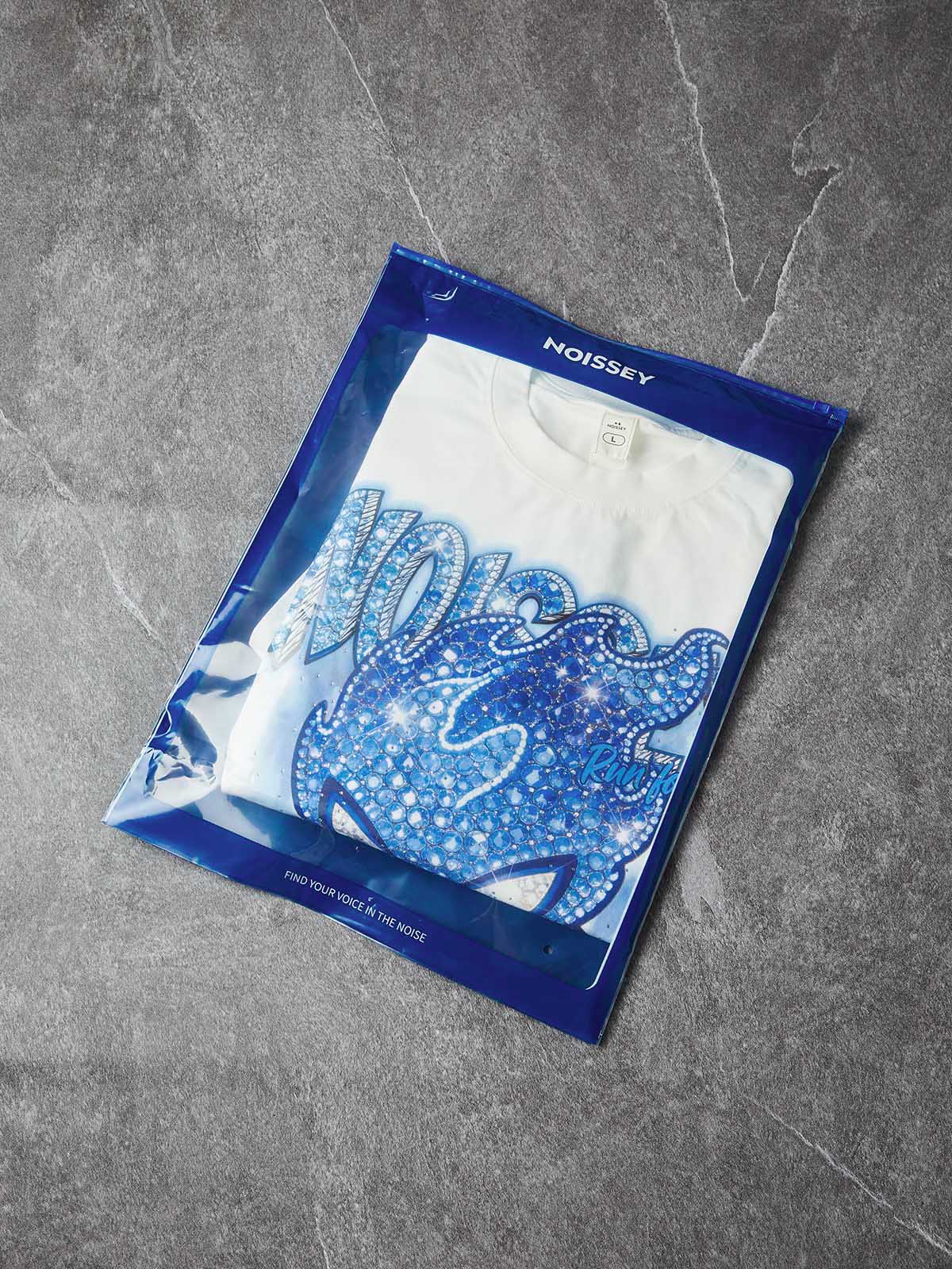 NOISSEY "BLUE ICE FLAME" ICED-OUT CHARACTER ART TEE