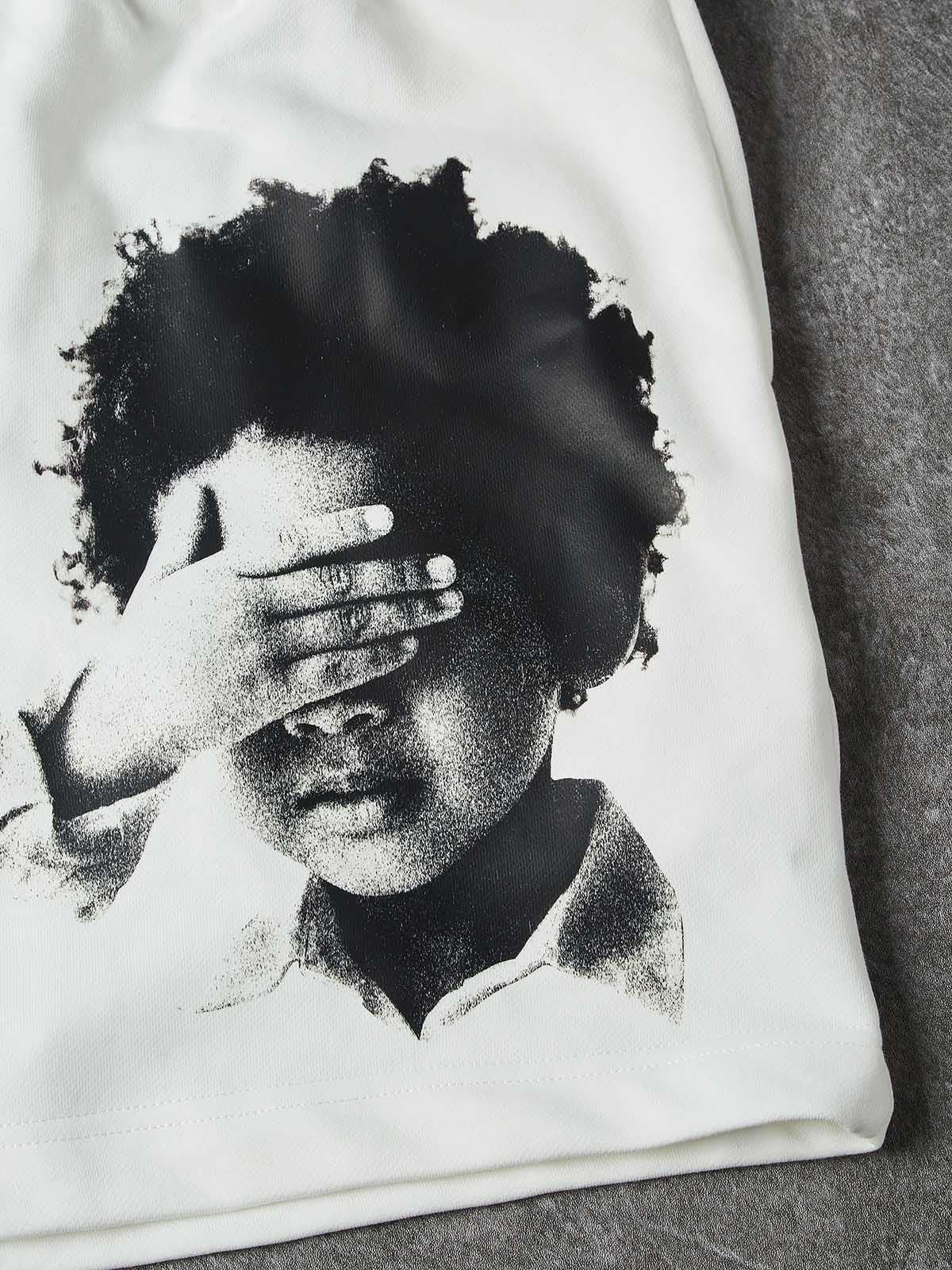 NOISSEY "WALK BY FAITH" MONOCHROME CHILD ART SHORTS