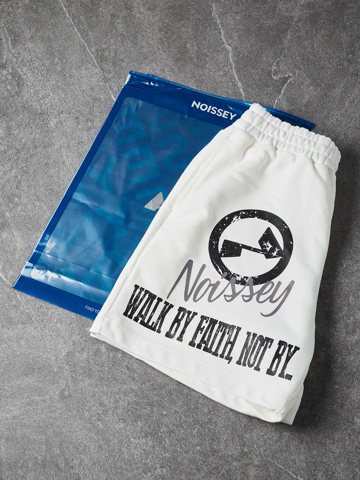 NOISSEY "WALK BY FAITH" MONOCHROME CHILD ART SHORTS