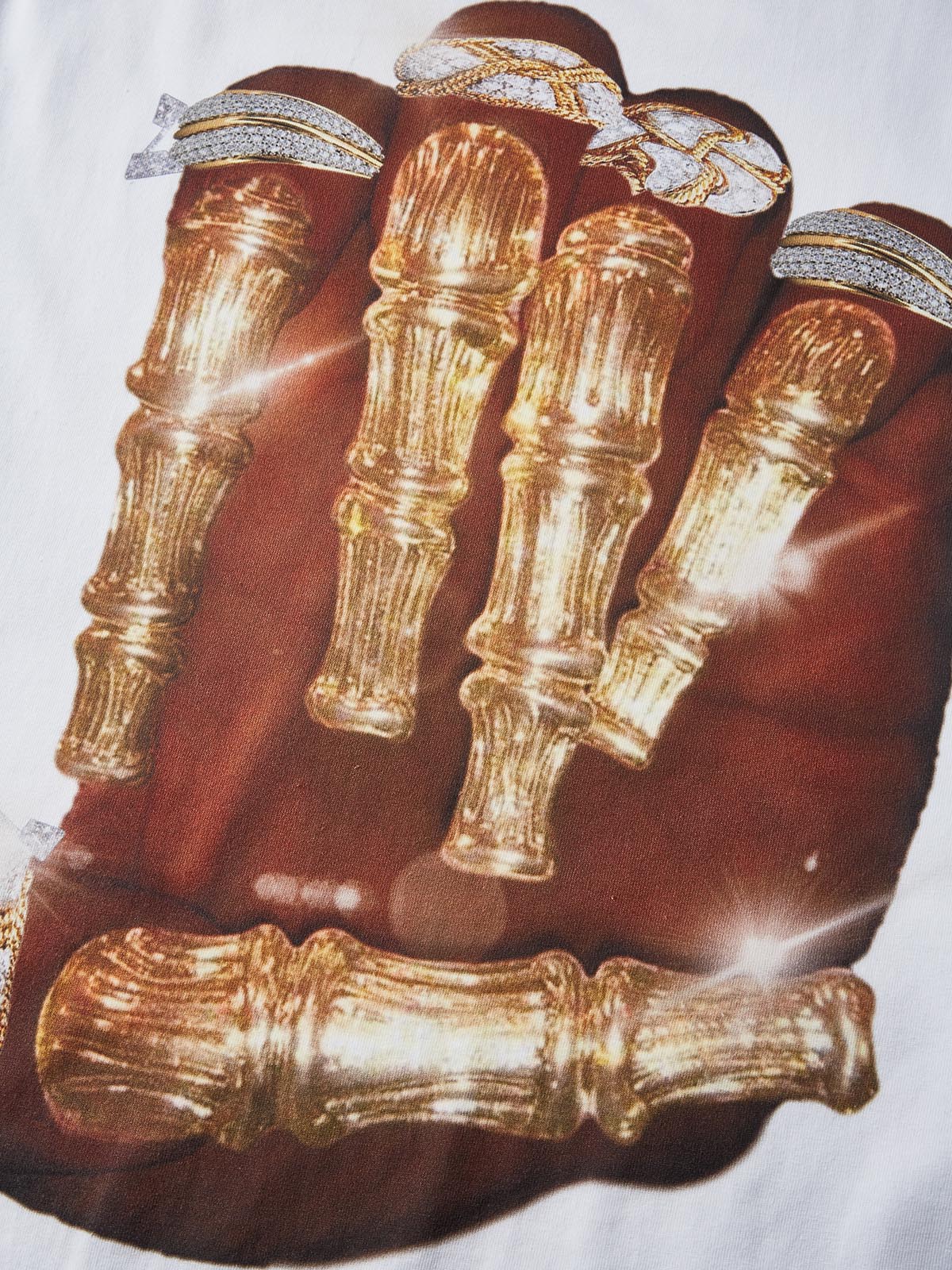 BOUNCE BACK© Golden Bone Nail Print T-shirt
