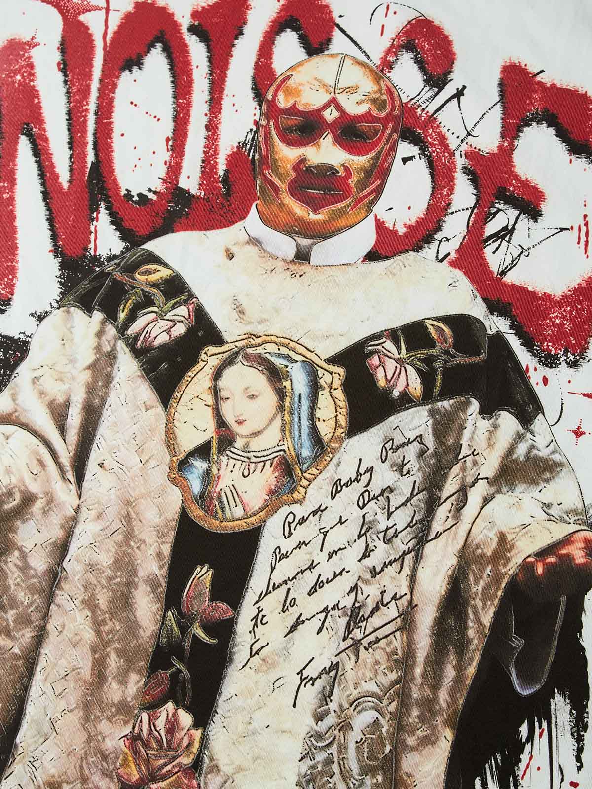 NOISE FAD VOICE THEN — Wrestler Priest Graffiti Art Print Short-Sleeve T-Shirt