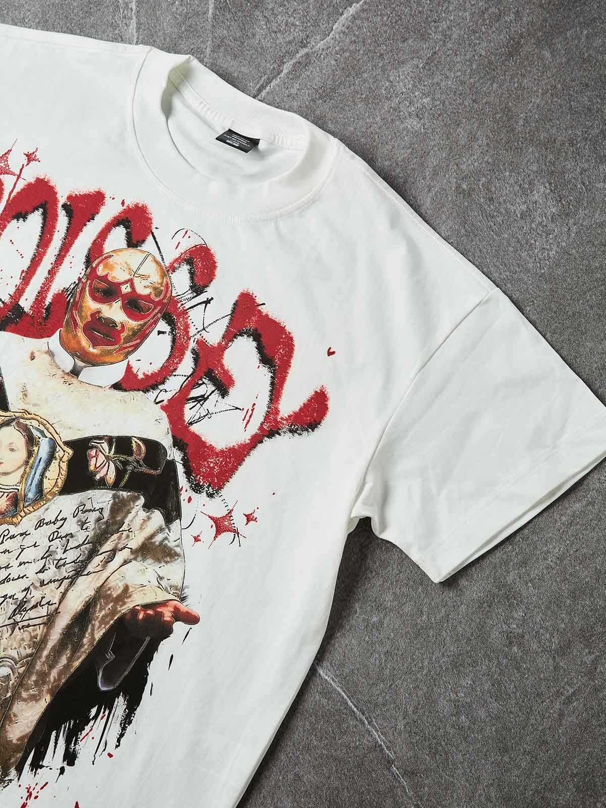 NOISE FAD VOICE THEN — Wrestler Priest Graffiti Art Print Short-Sleeve T-Shirt