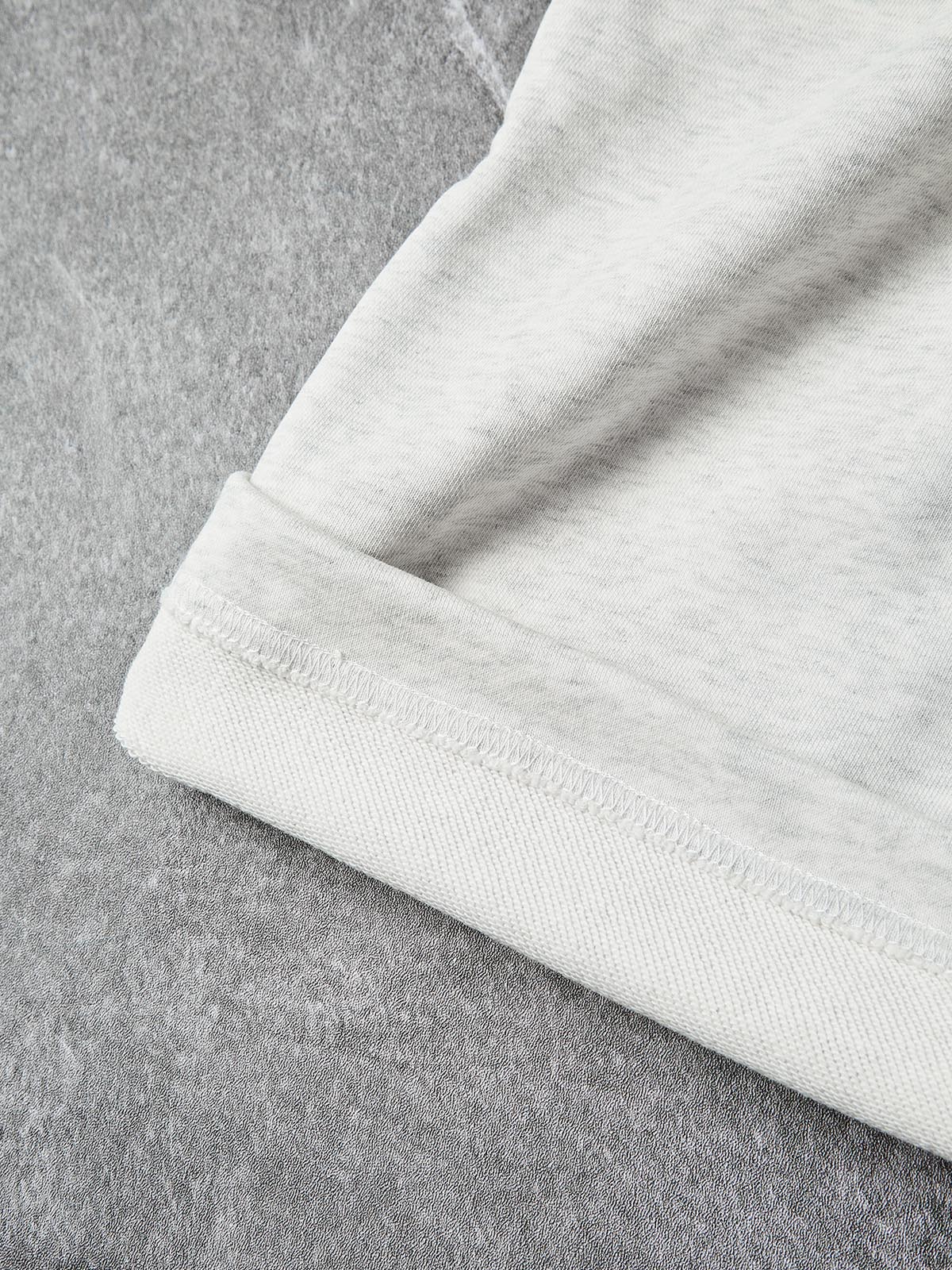 NOISSEY "Spiritual Ascent" Angel & Rosary Graphic Wide-Leg Shorts - Heather Gray