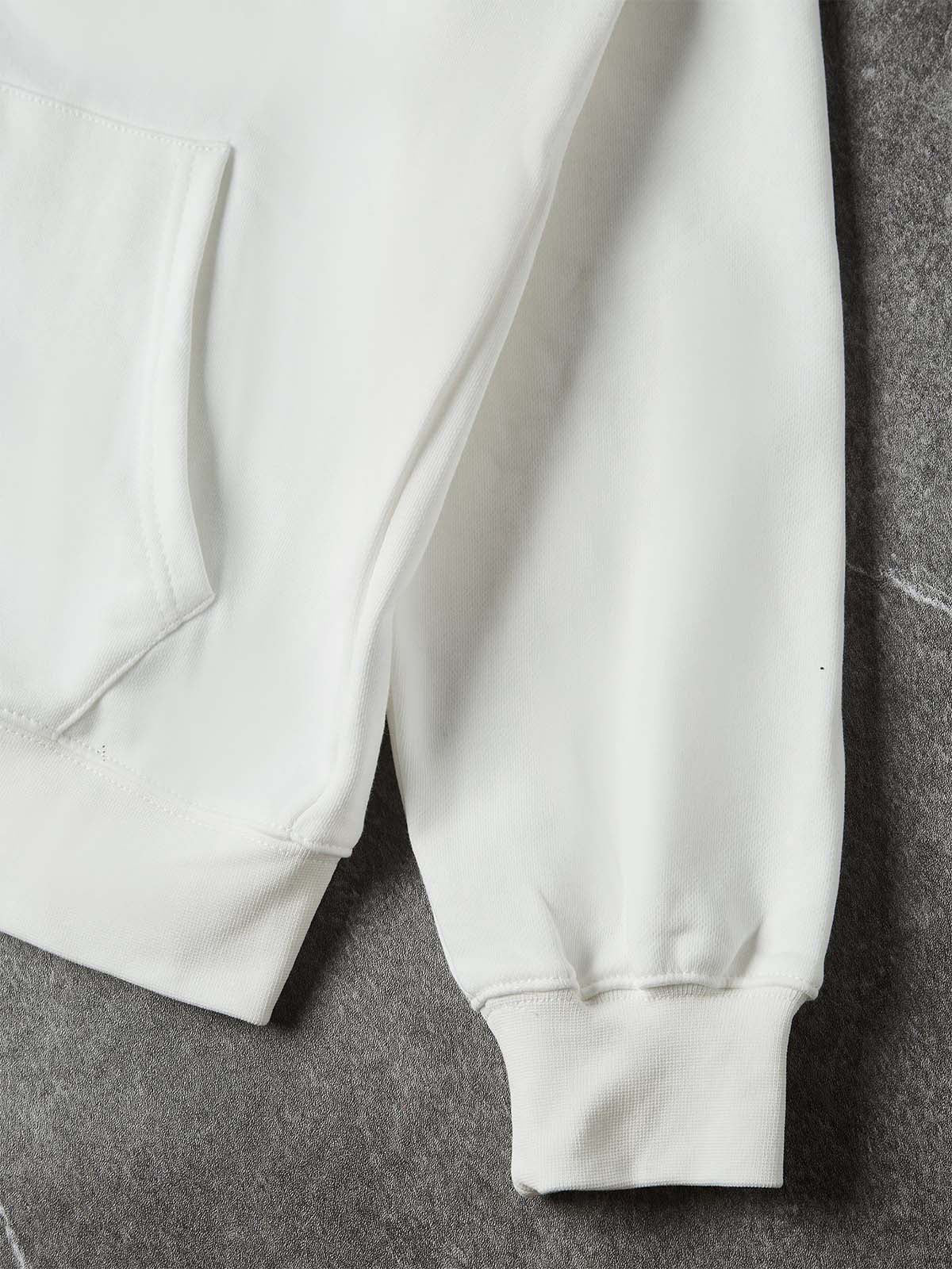NOISSEY "Win The Day" Racing Culture Figure Graphic Zip-Up Hoodie - Racing White