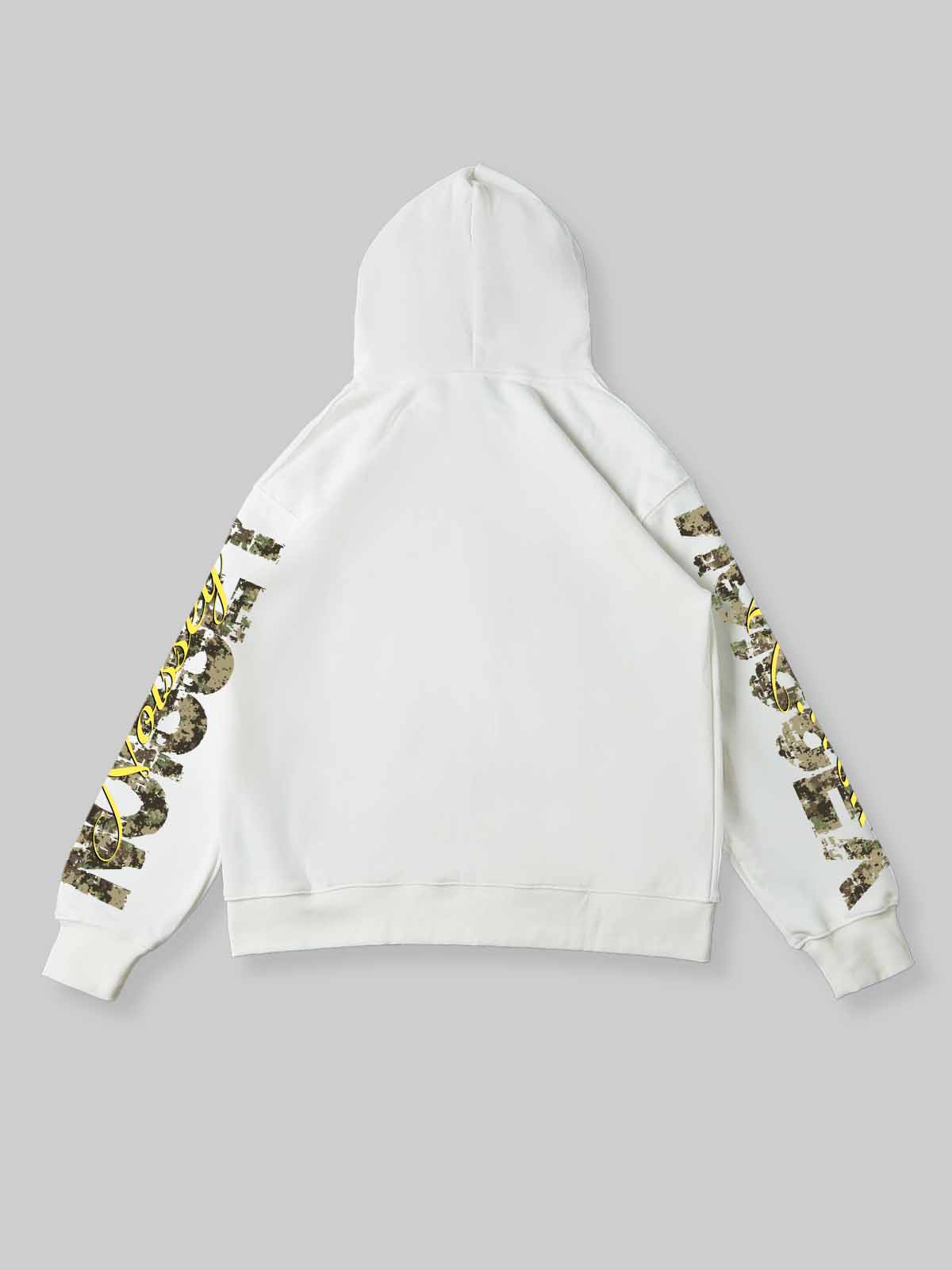 NOISSEY "Money Needs Me" Camo Luxury Racing Hoodie - Off-White