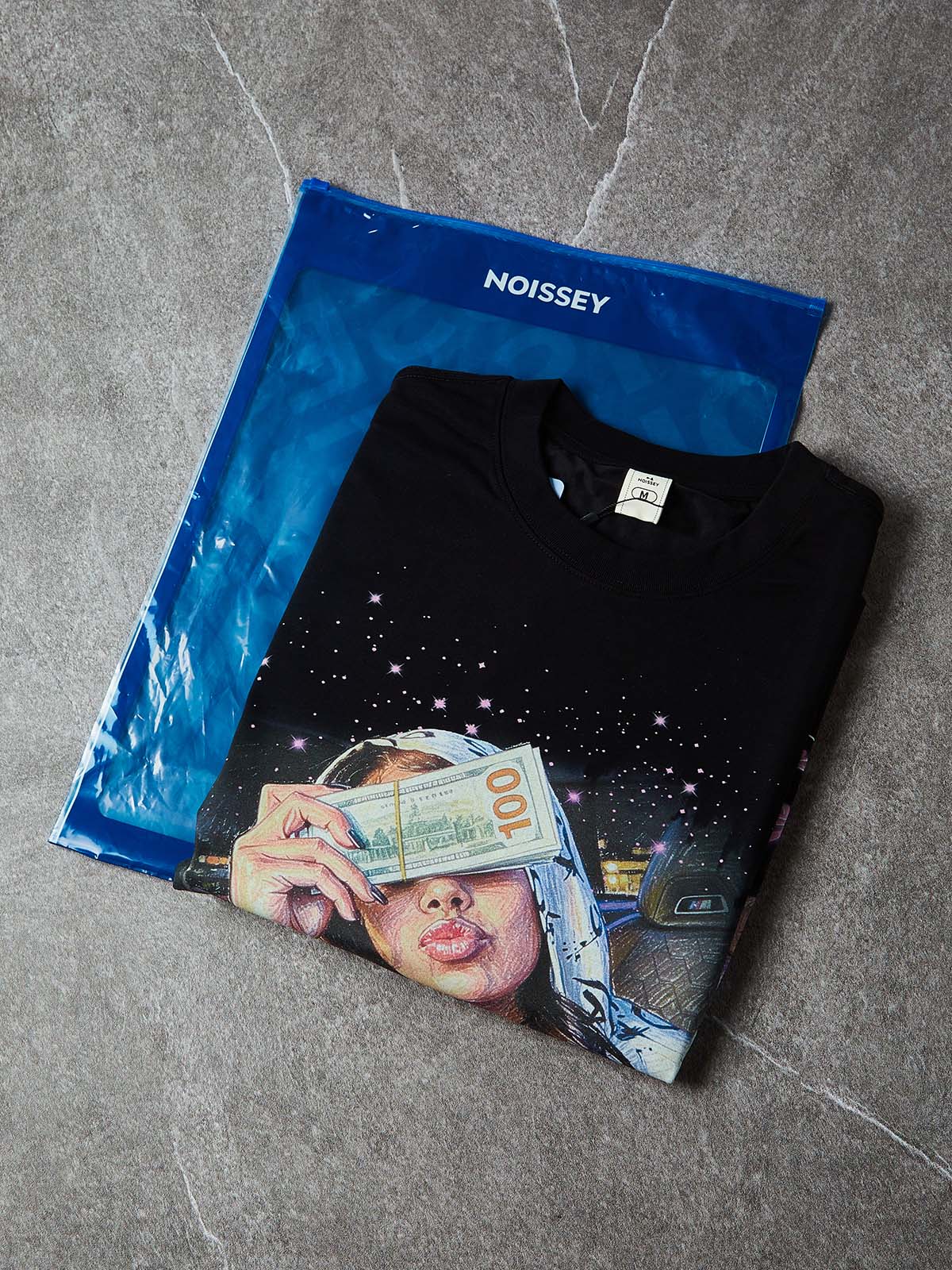 NOISSEY ""Starlight Noir" Neon Lady Art Print Boxy Tee