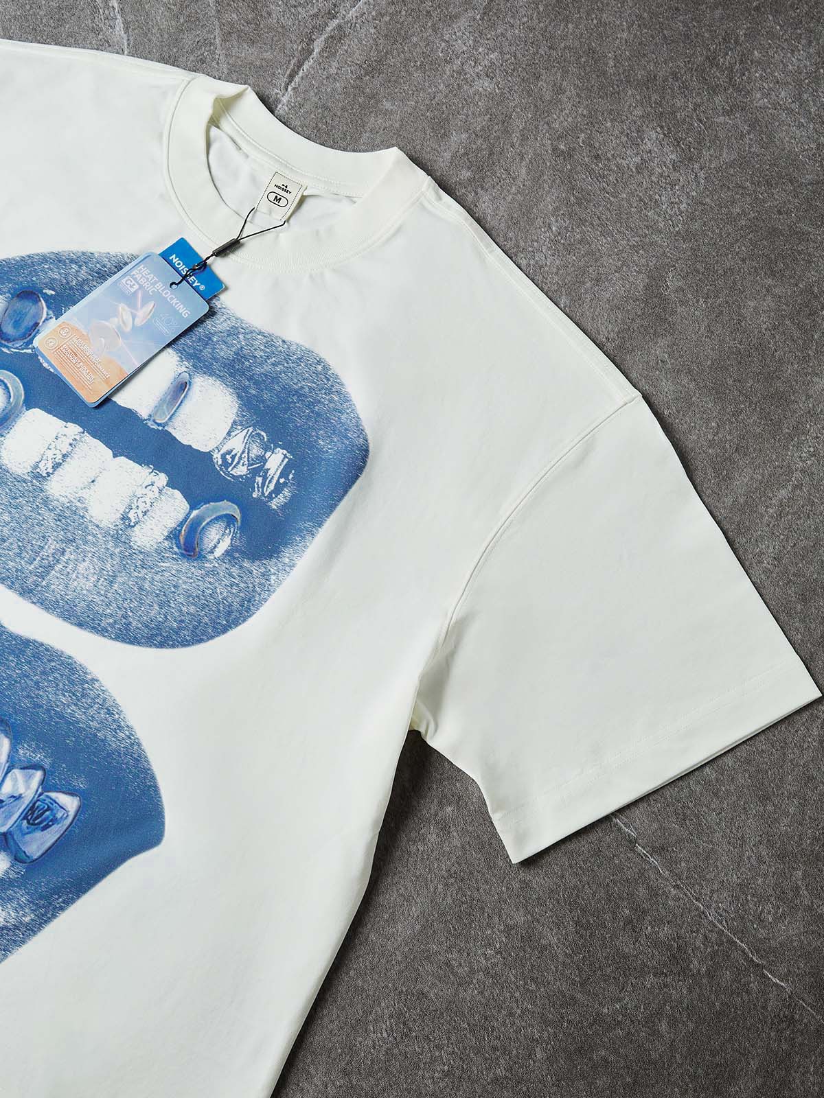 "Double Grillz" Boxy Heavyweight Cooling Tee - White