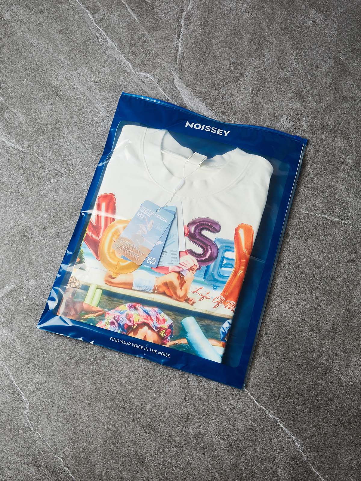 NOISSEY "Pool Side Mania" Retro Graphic Oversized Tee