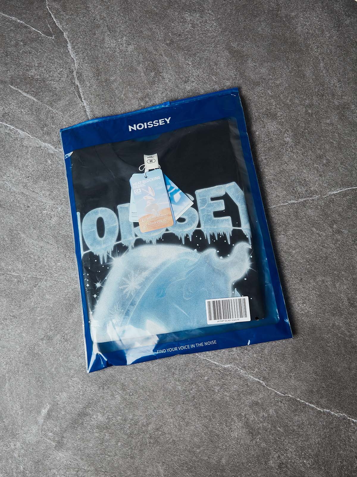 NOISSEY "Ice Fire Sprite" Oversize Heavyweight Glossy Art Tee - Onyx Black