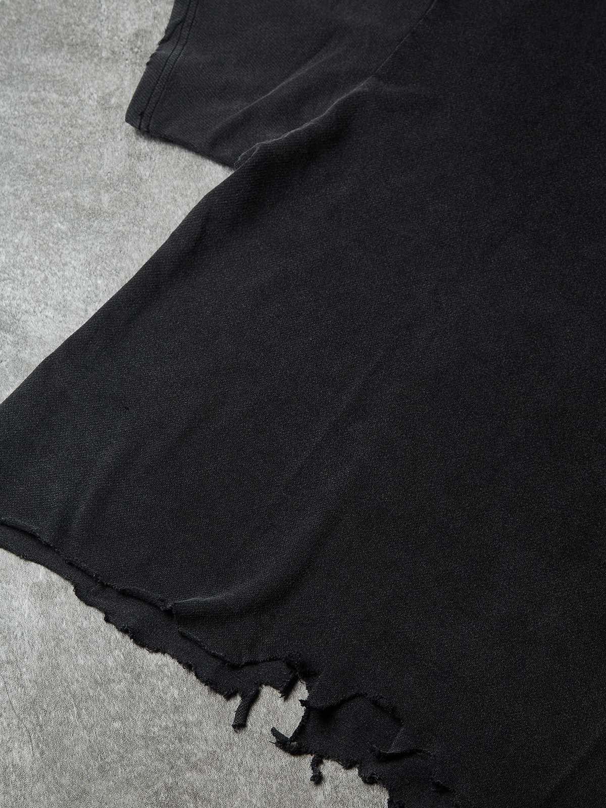 NOISSEY "Blind Wealth" Money Blindfold & Gold Grill Distressed T-Shirt - Washed Black