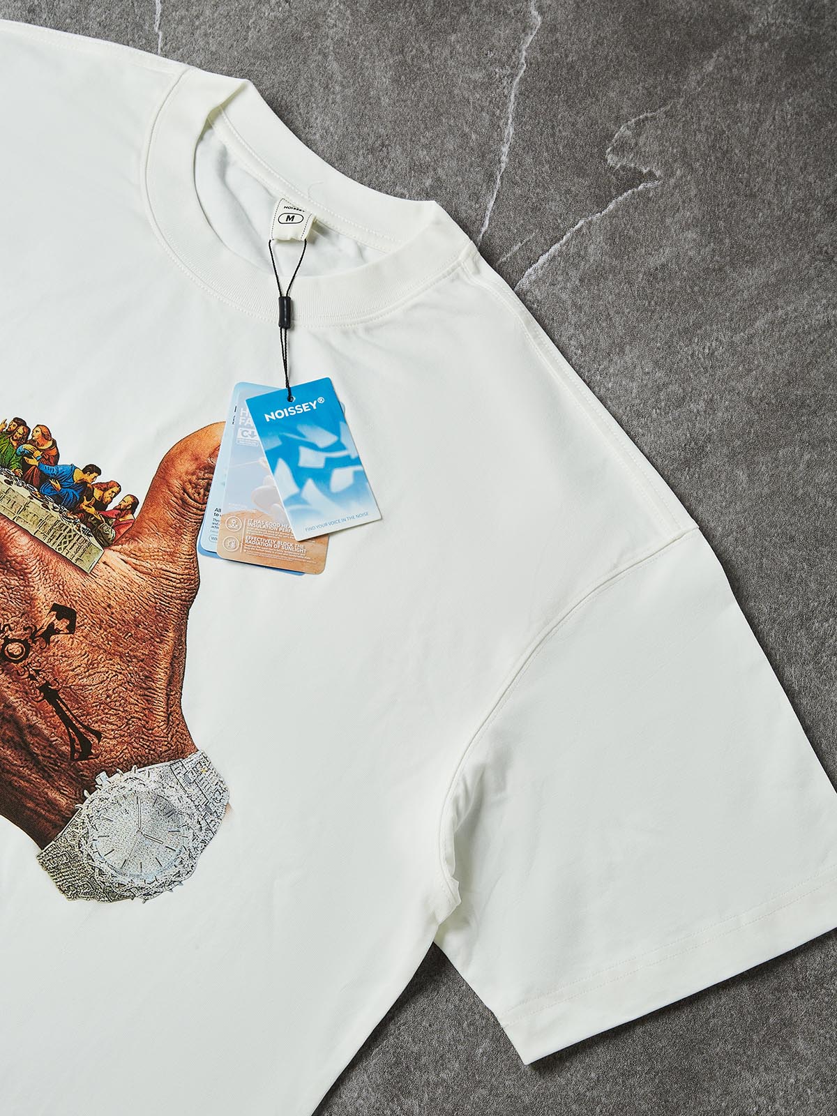 NOISSEY "Risk Takers" The Last Supper Graphic Art Tee - Pure White