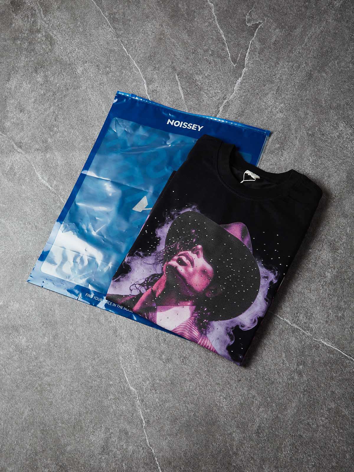 NOISSEY "STARLIGHT CRUISE" REAL-RHINESTONE GRAPHIC TANK TOP