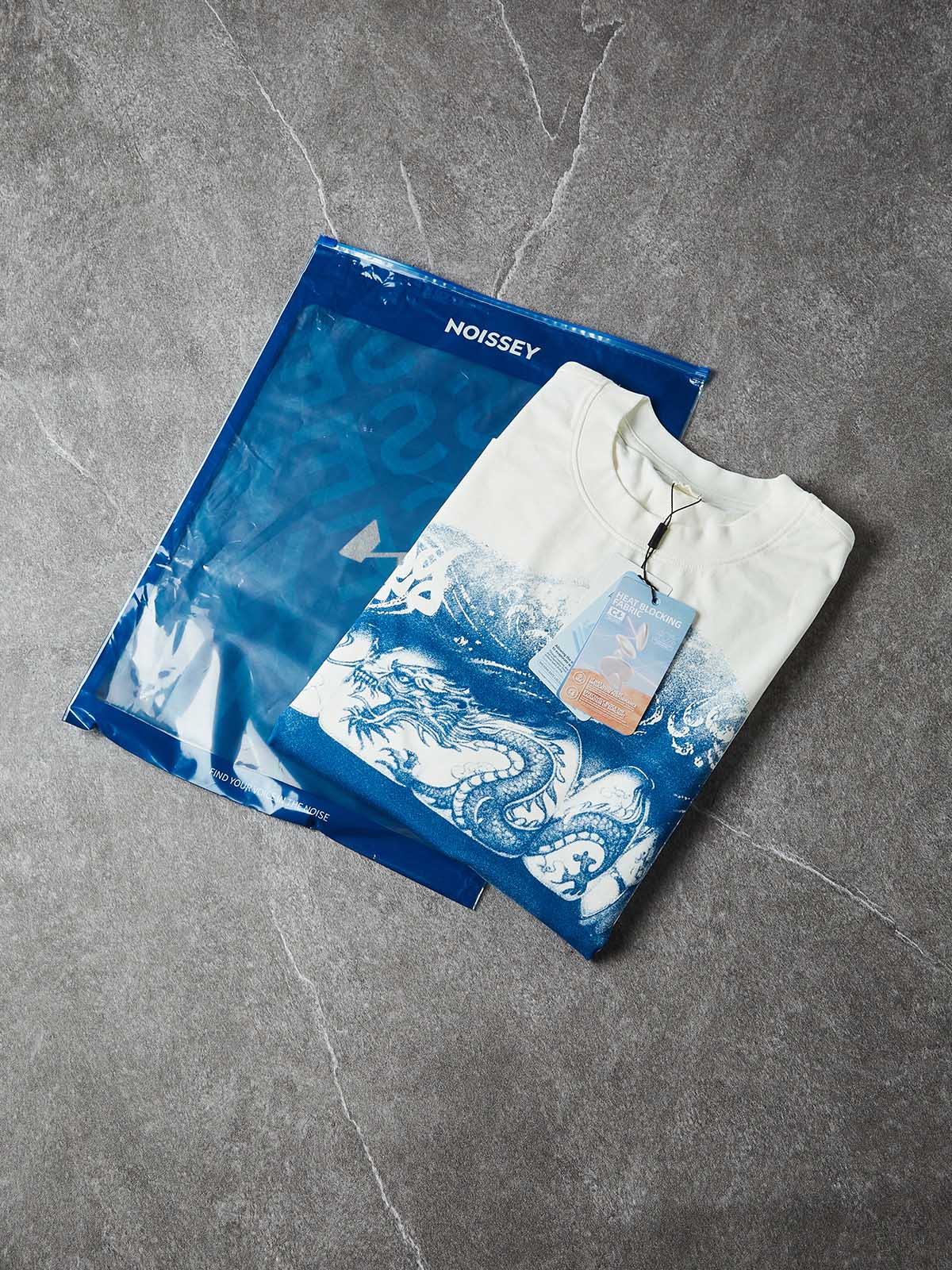 NOISSEY Dragon Grills Blue & White Porcelain Art Print T-Shirt - Porcelain White