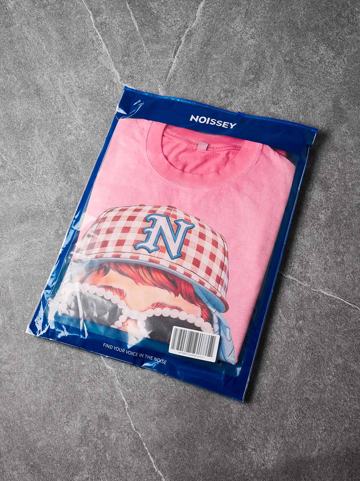 NOISSEY "Newman Defiance" Graphic Oversized Tee - Bubblegum Pink