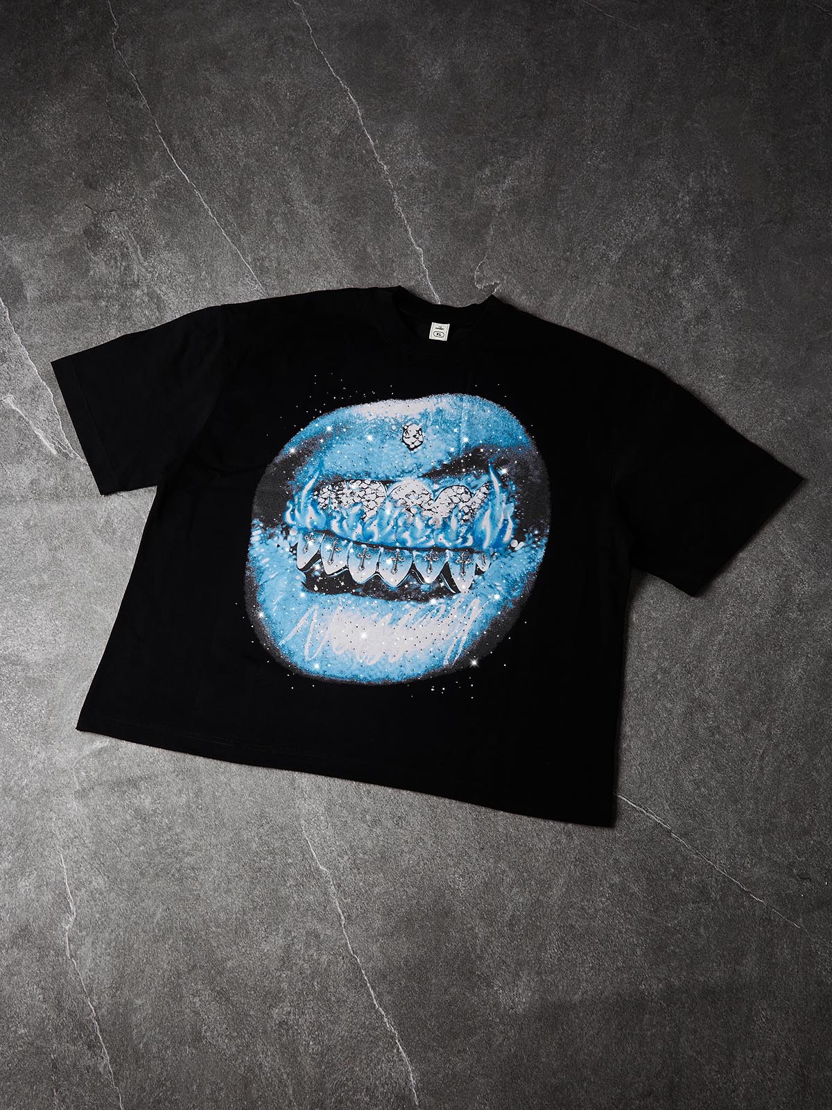 NOISSEY "GLACIER GRILLZ" ICE FLAME ARTWORK OVERSIZED TEE