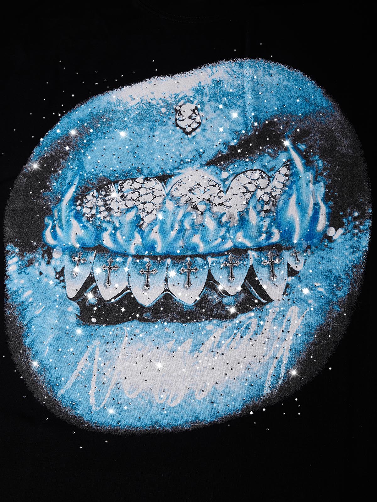 NOISSEY "GLACIER GRILLZ" ICE FLAME ARTWORK OVERSIZED TEE