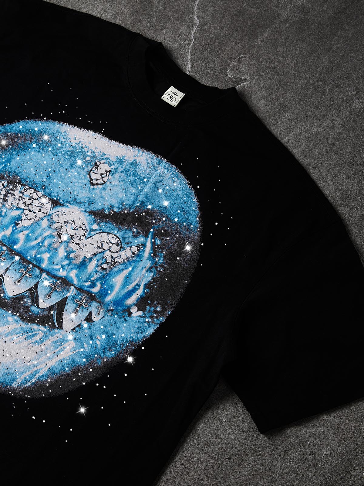 NOISSEY "GLACIER GRILLZ" ICE FLAME ARTWORK OVERSIZED TEE