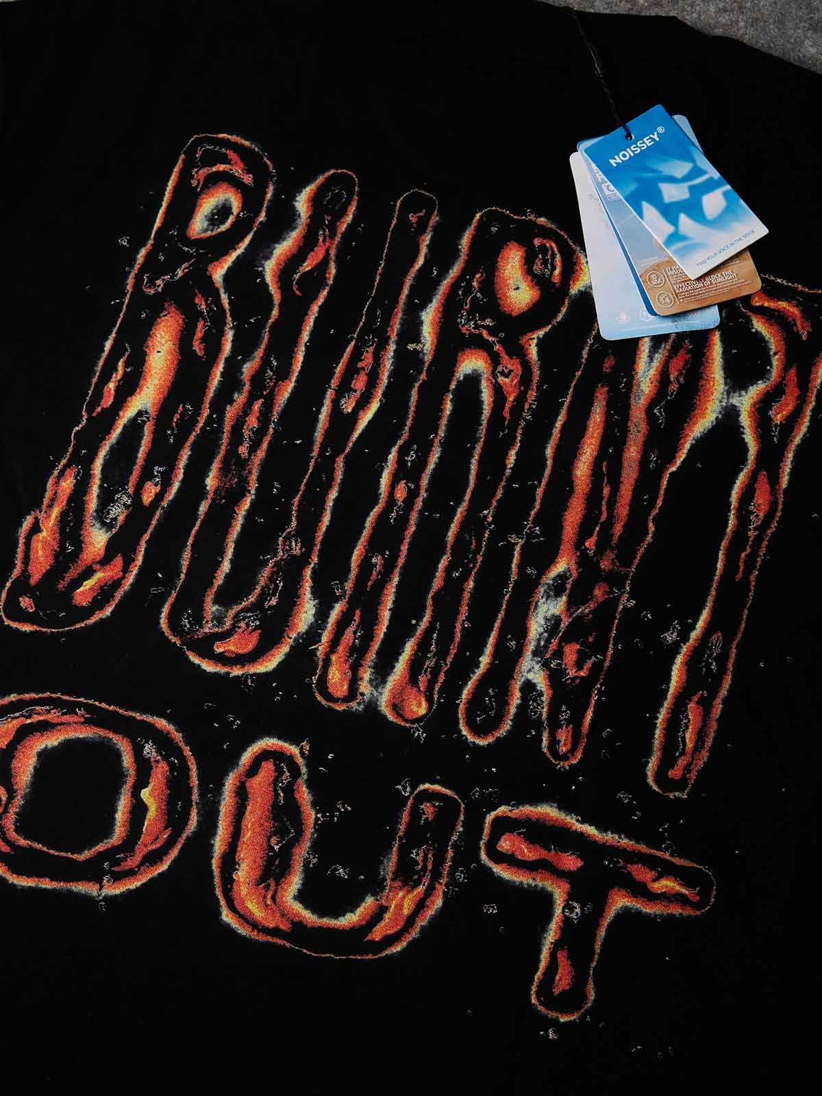 NOISSEY "Burnt Out Lips" Boxy Heavyweight Art Tee - Black