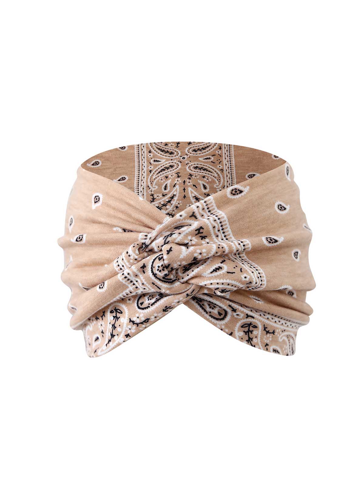 18cm Paisley Print Elastic Cotton Sport Headband Hair Accessory