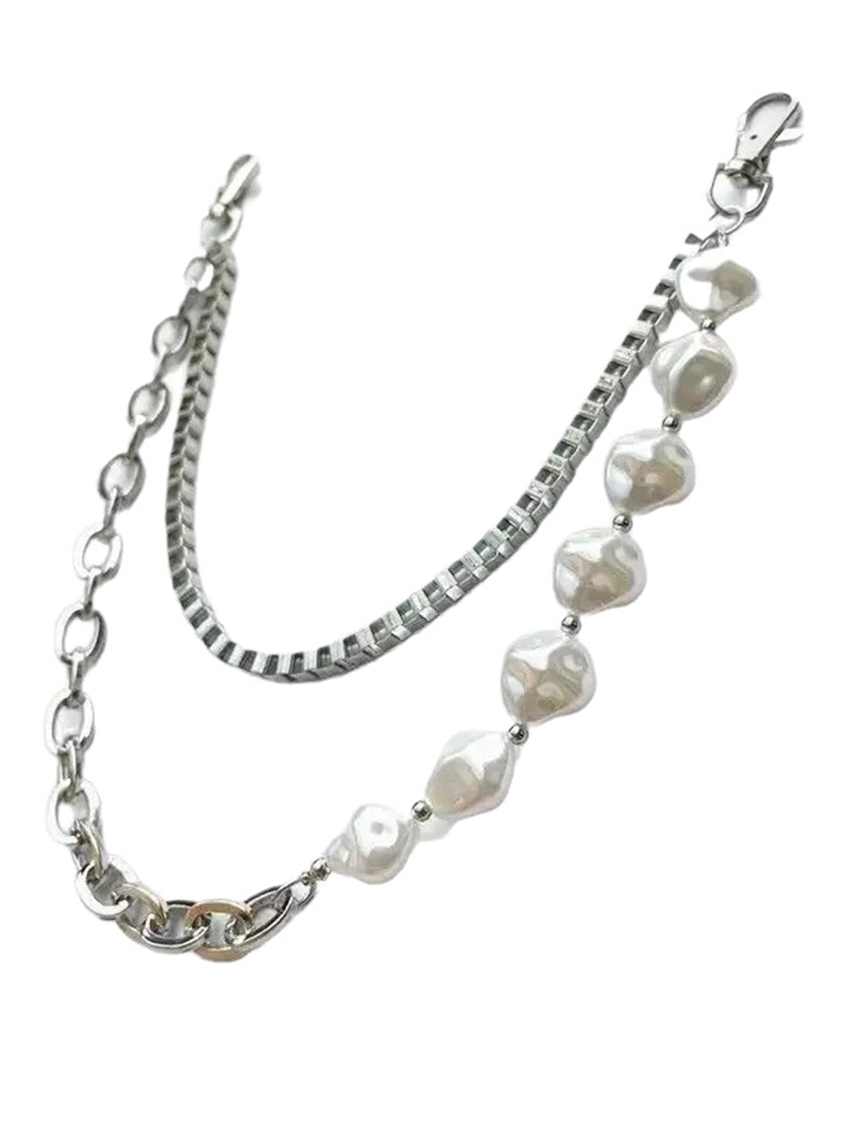 NOISSEY URBAN HYBRID - DOUBLE-LAYERED PEARL & METAL WAIST CHAIN